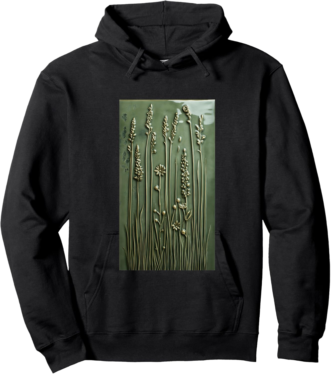 Vibrant Mosaic Tiles Floral Botanical Floral Hoodie - Hoodie | Black