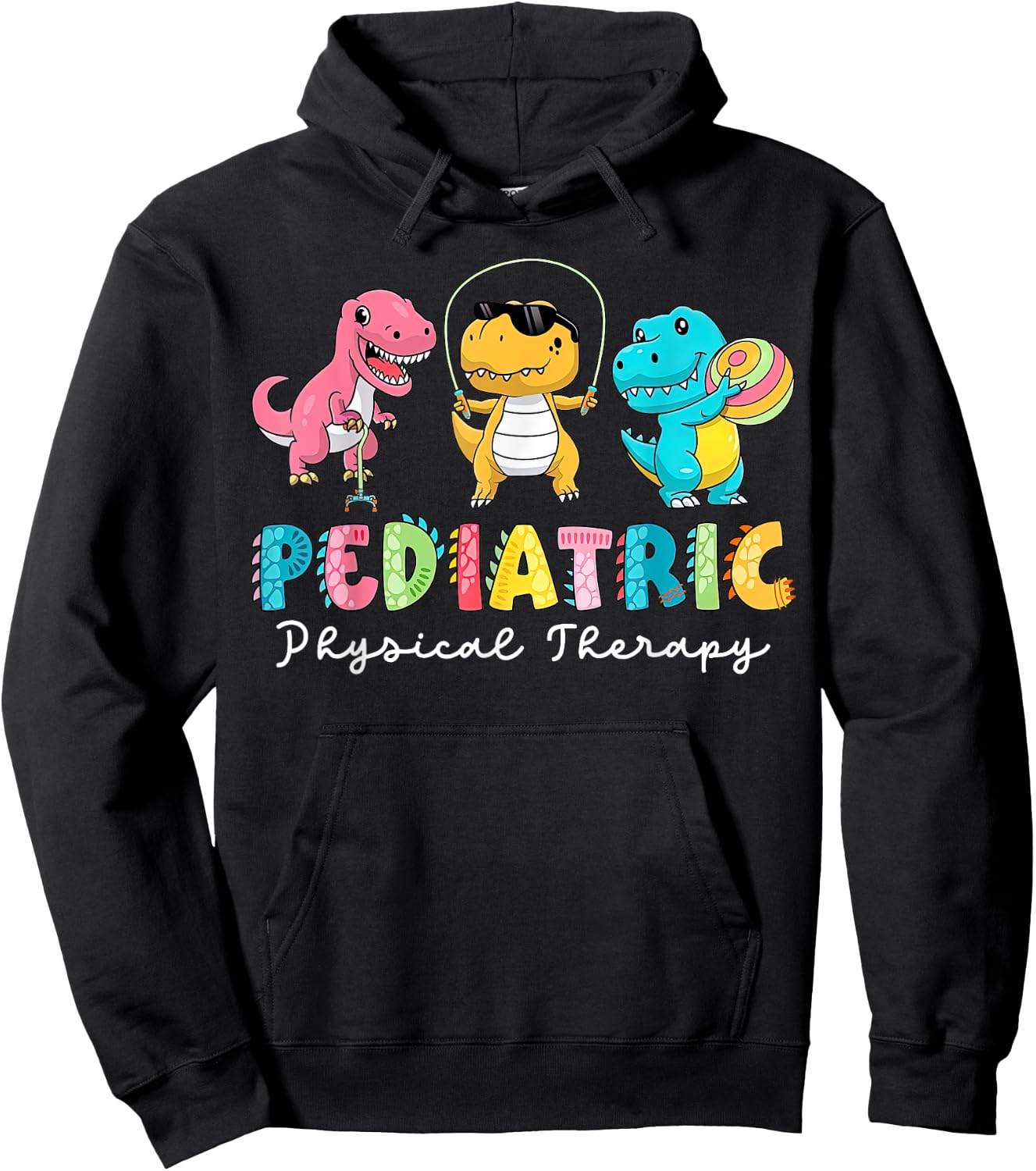 Pediatric Physical Therapy Dinosaur PT Physical Therapist Hoodie - Hoodie | Black