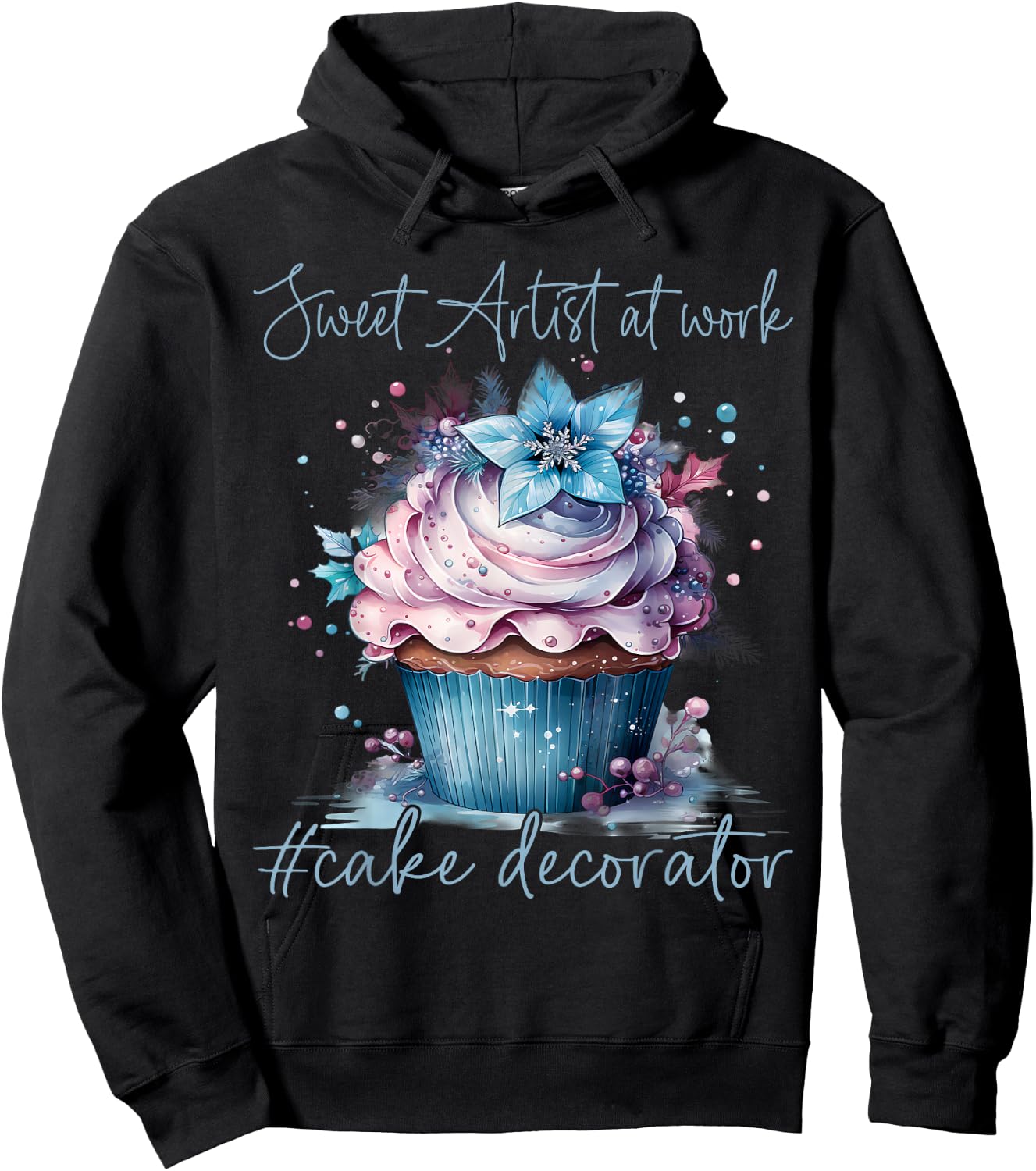 Sweet Artist at work cake decorator Cake Artist Heartbeat Hoodie - Hoodie | Black