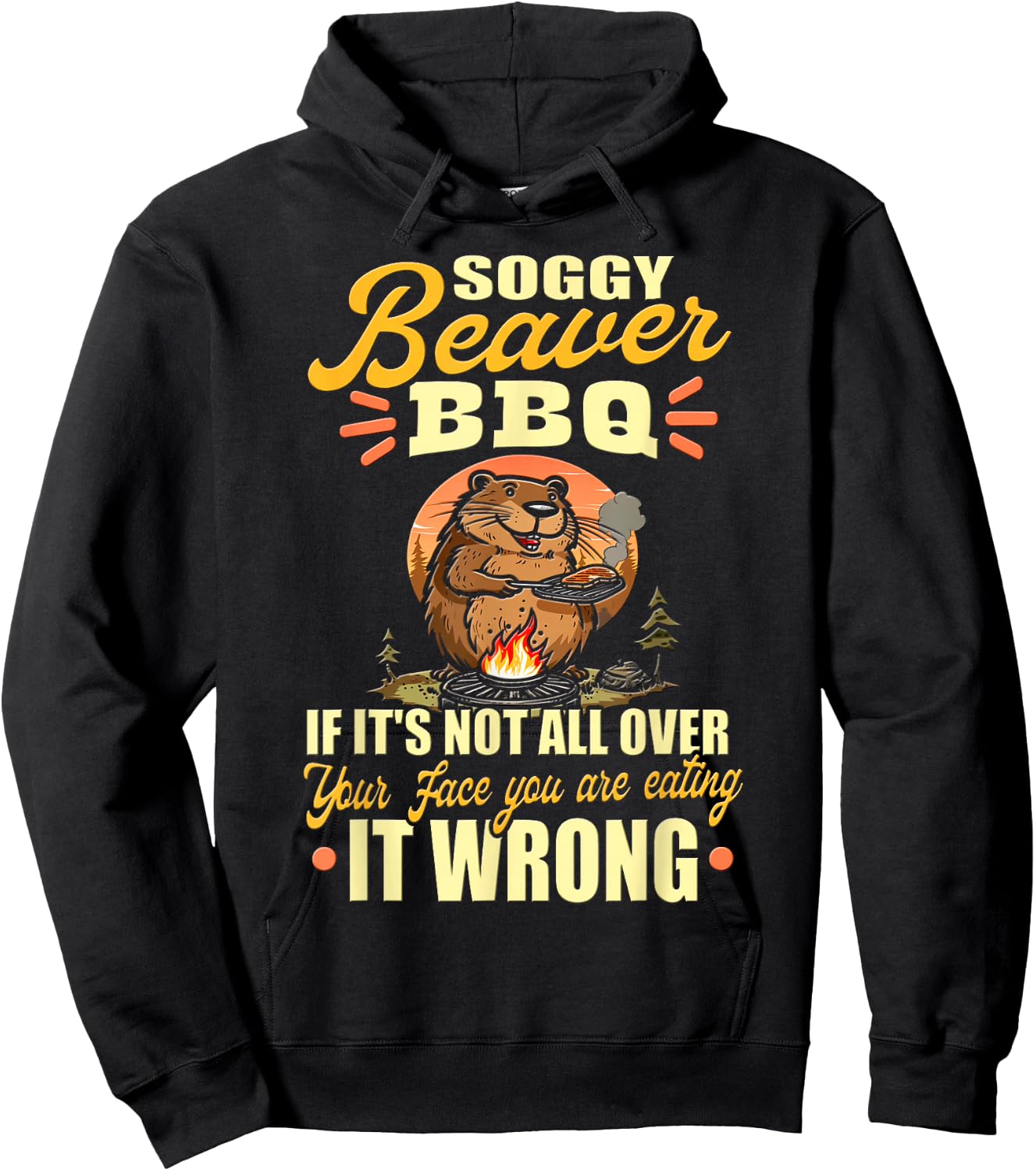 Soggy Beaver BBQ Shirt Hoodie - Hoodie | Black
