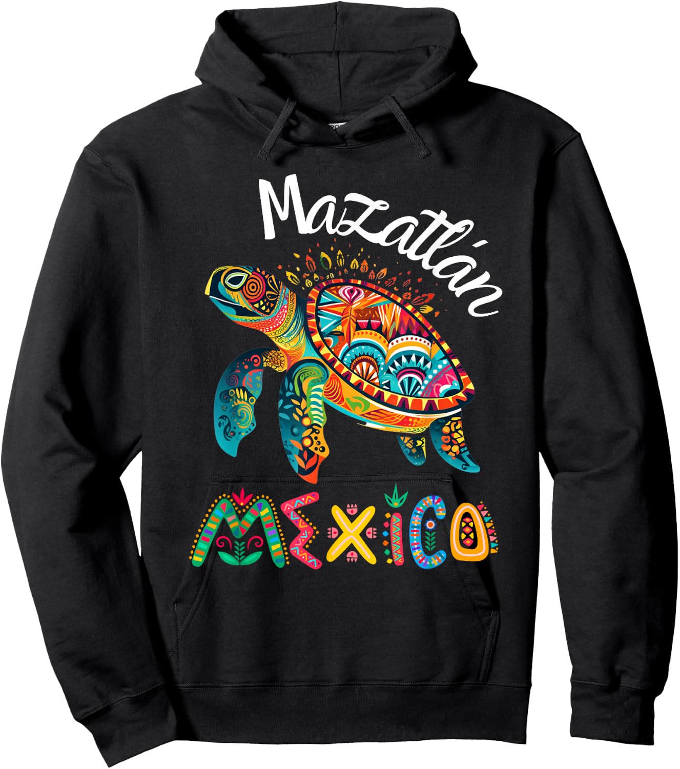 Turtle Mexico Mazatlán Hoodie - Hoodie | Black