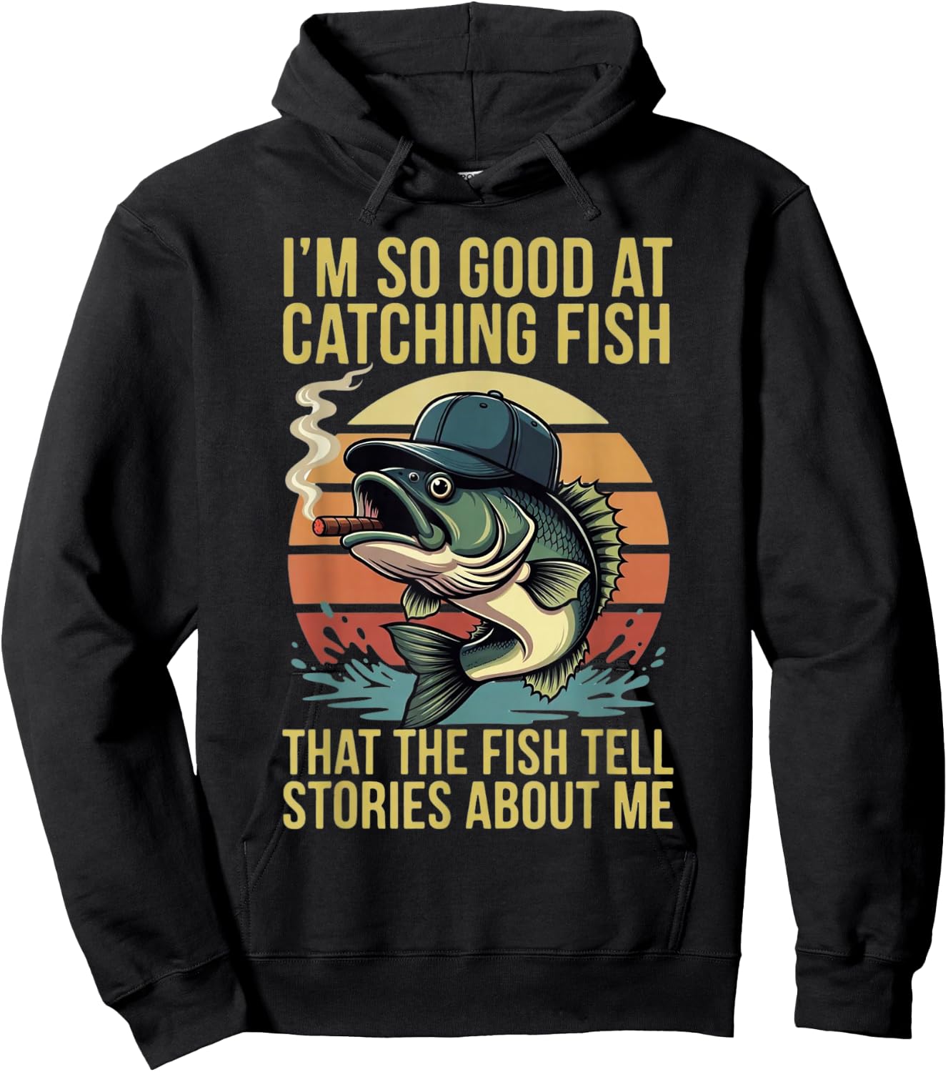 So Good At Catching Fish The Fish Tell Stories About Me Hoodie - Hoodie | Black