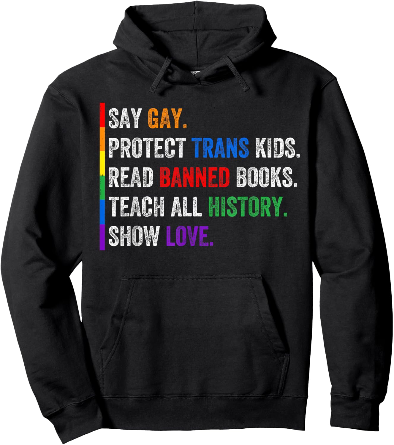 Protect Trans Kids Read Banned Books LGBTQ Ally Pride Month Hoodie - Hoodie | Black