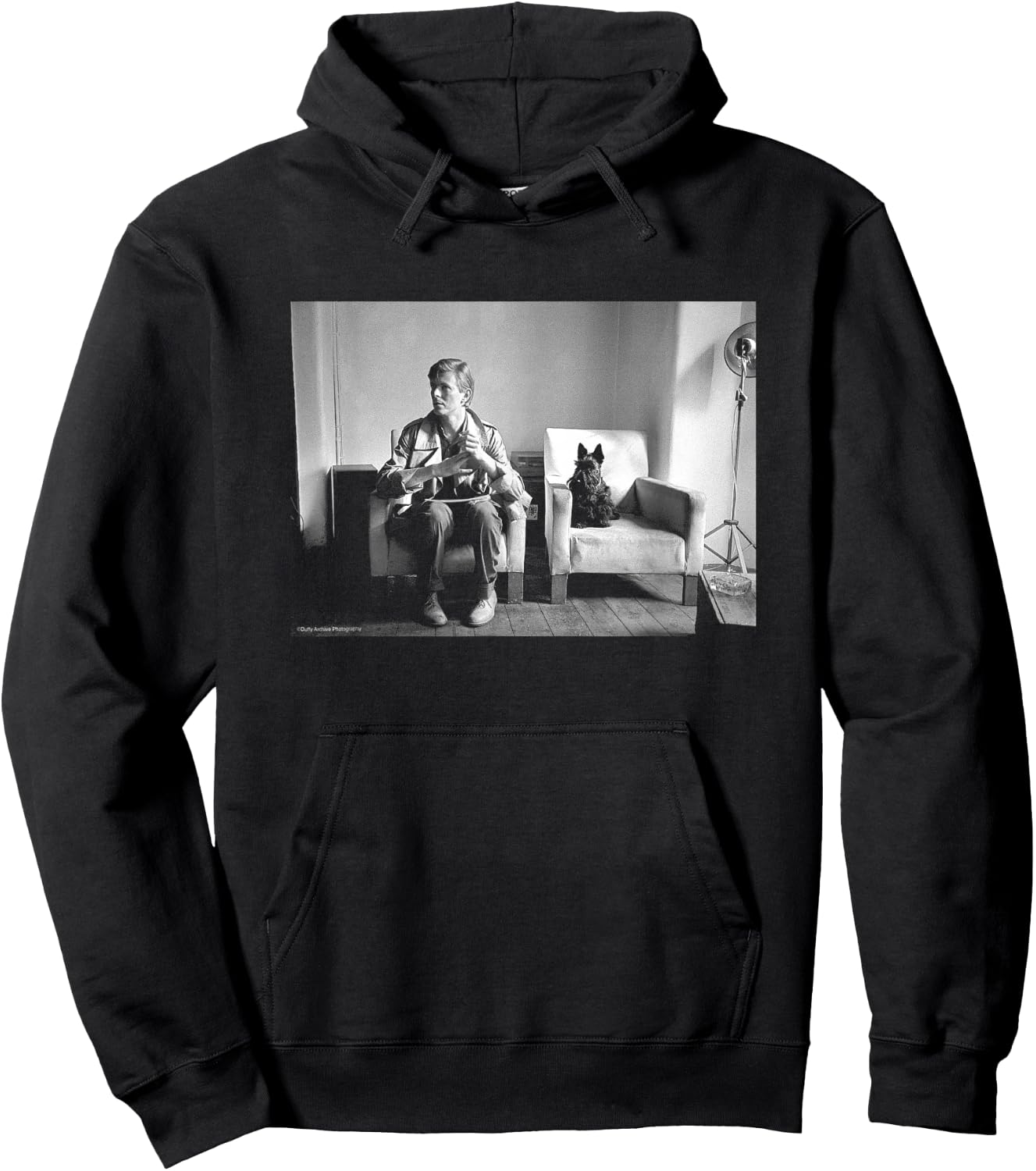 Duffy Archive Photography Lodger Shoot David Bowie With Dog Hoodie - Hoodie | Black
