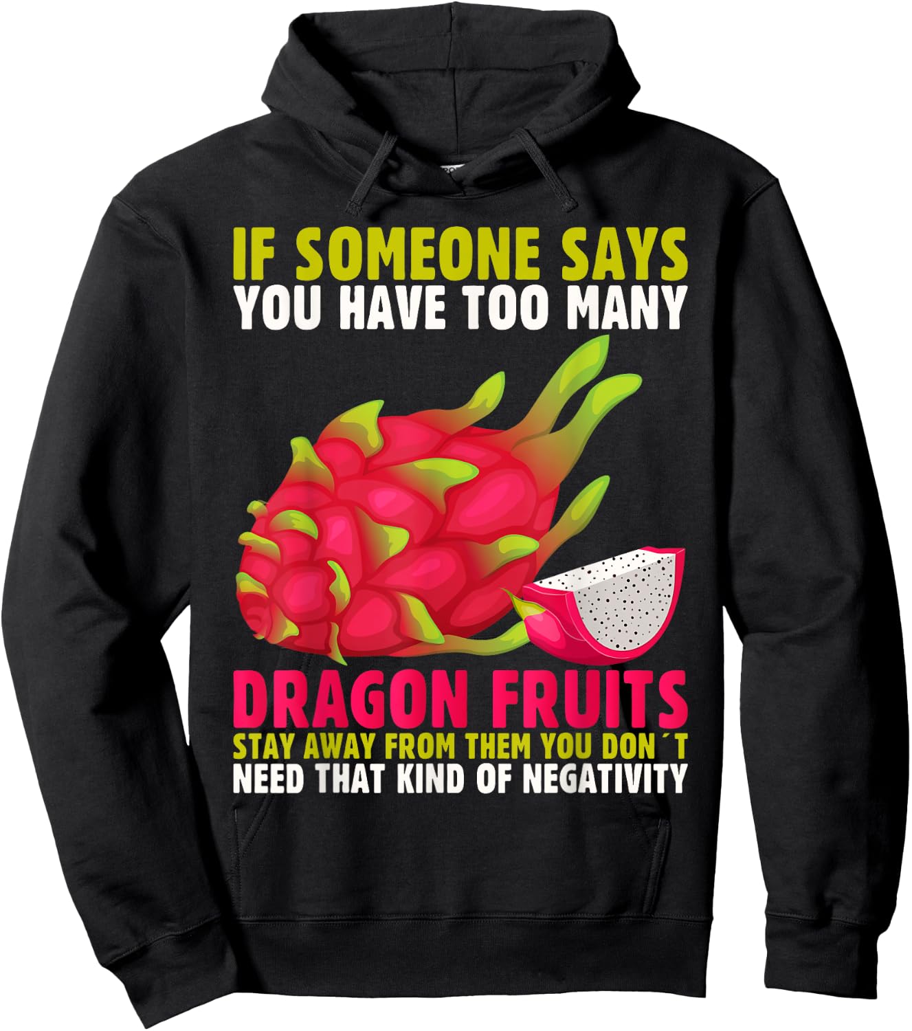 Tropical Dragonfruit Summer Vibes Design Women Kids Hoodie - Hoodie | Black