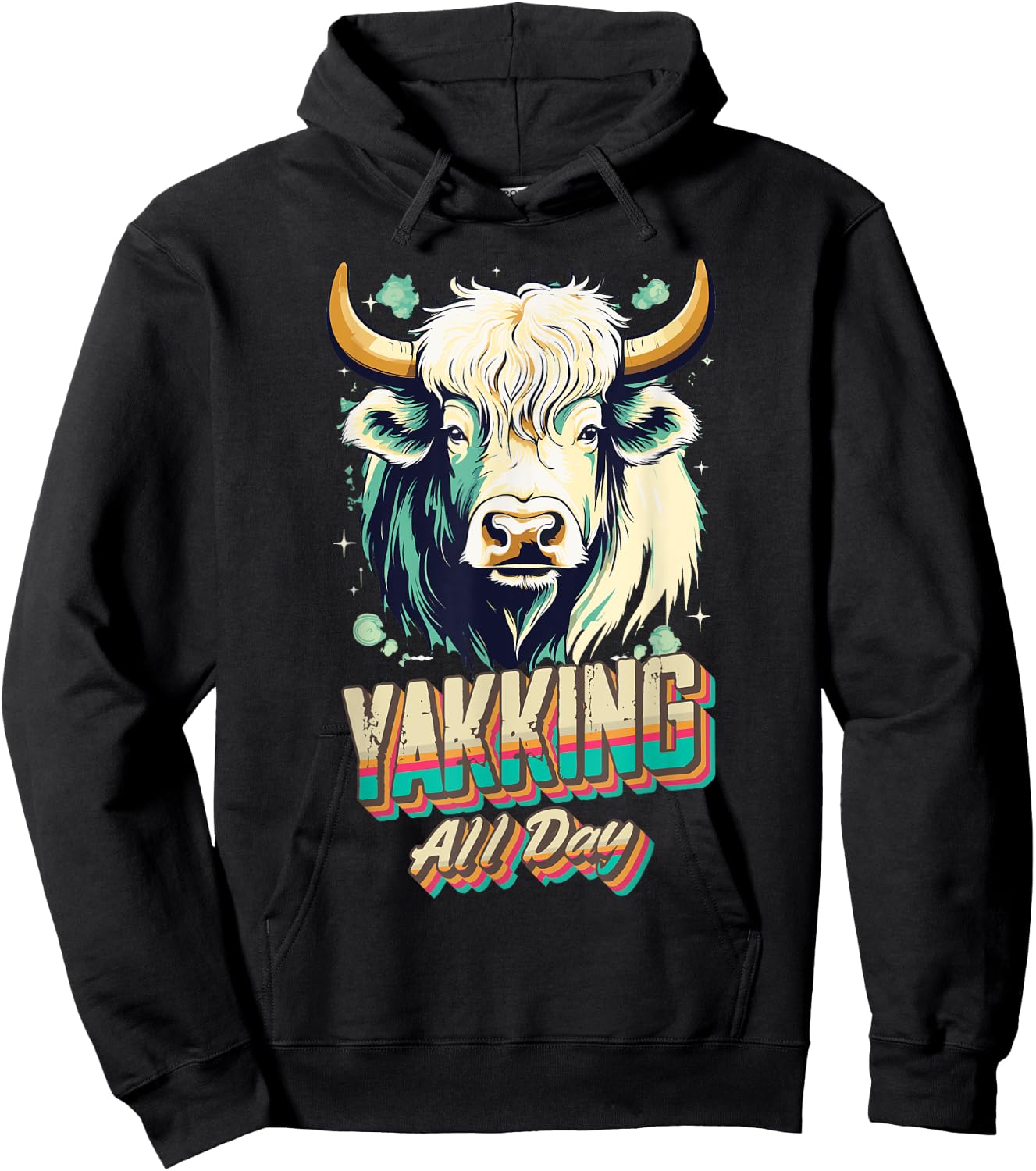 Yak Farmer Funny Yakking Animals Yaks Costume Hoodie - Hoodie | Black