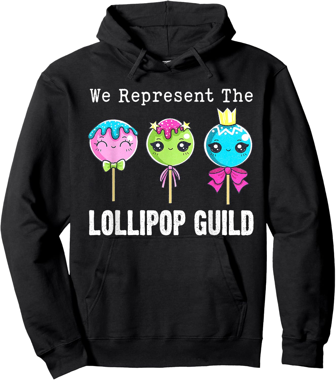 We Represent The Lollipop Guild Wizard-Of-Oz Cute Candy Hoodie - Hoodie | Black