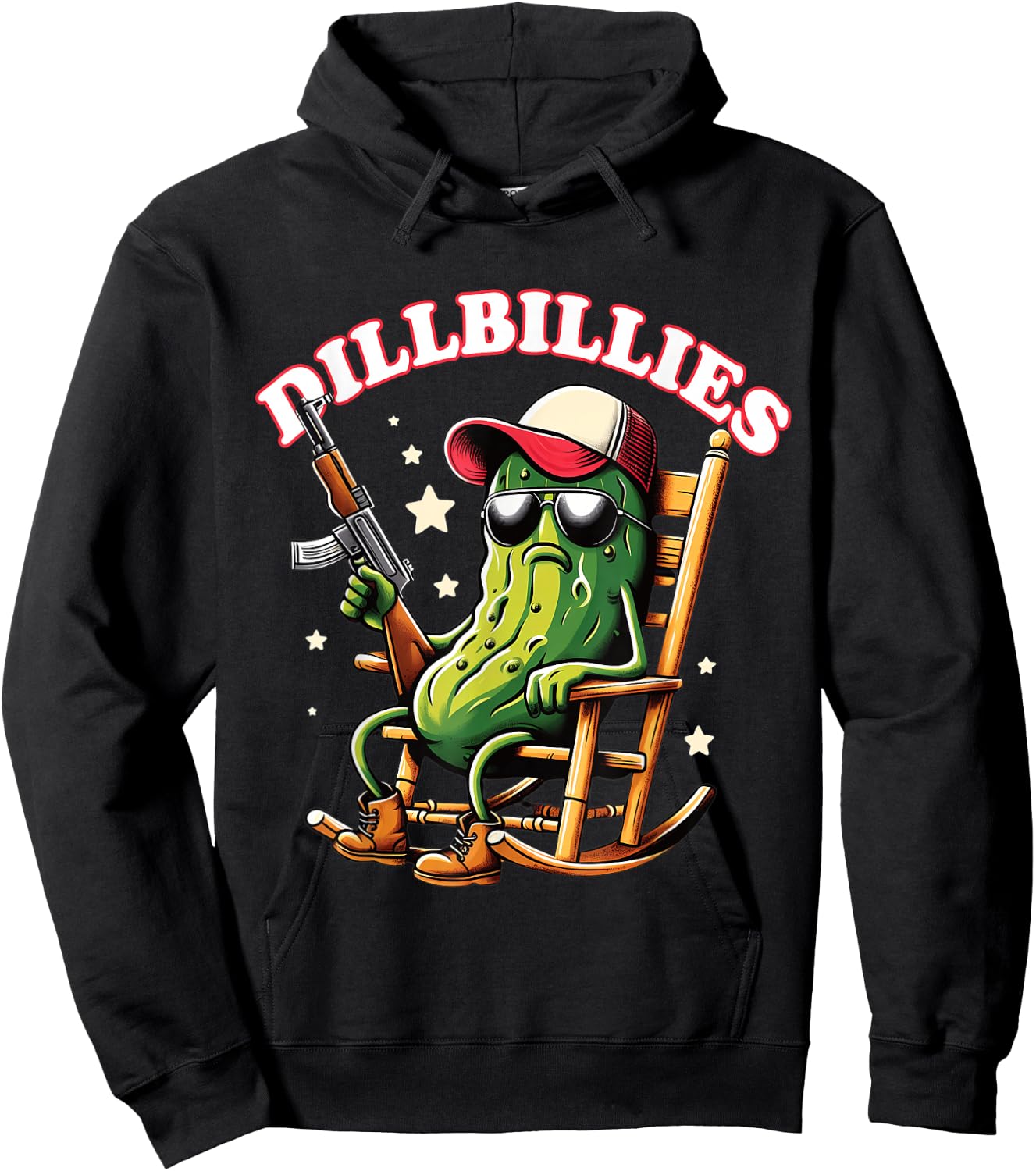 Dillbillies Funny Redneck Farm Country Life Pickle Lover Hoodie - Hoodie | Black