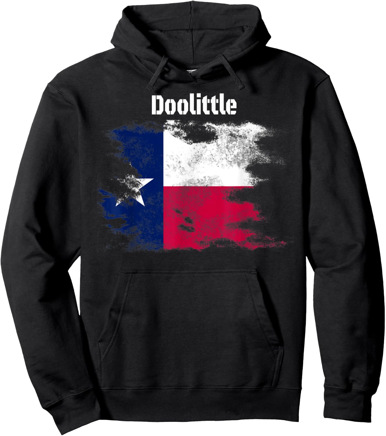 Doolittle Texas Classic Design Graphic Novelty Hoodie - Hoodie | Black