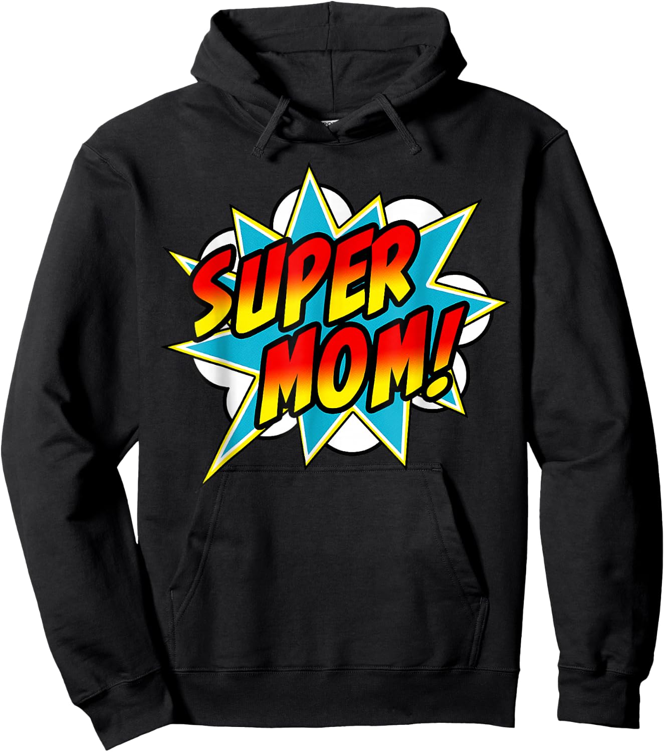 Super Mom Comic Book Superhero Mother's Day funny Hoodie - Hoodie | Black