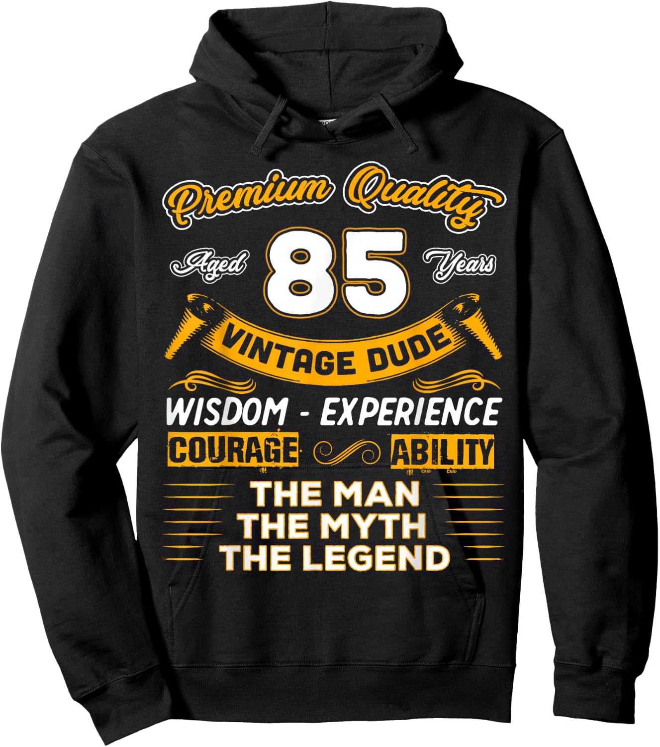Vintage The Man Myth Legend 85 Birthday For 85 Years Old Hoodie - Hoodie | Black