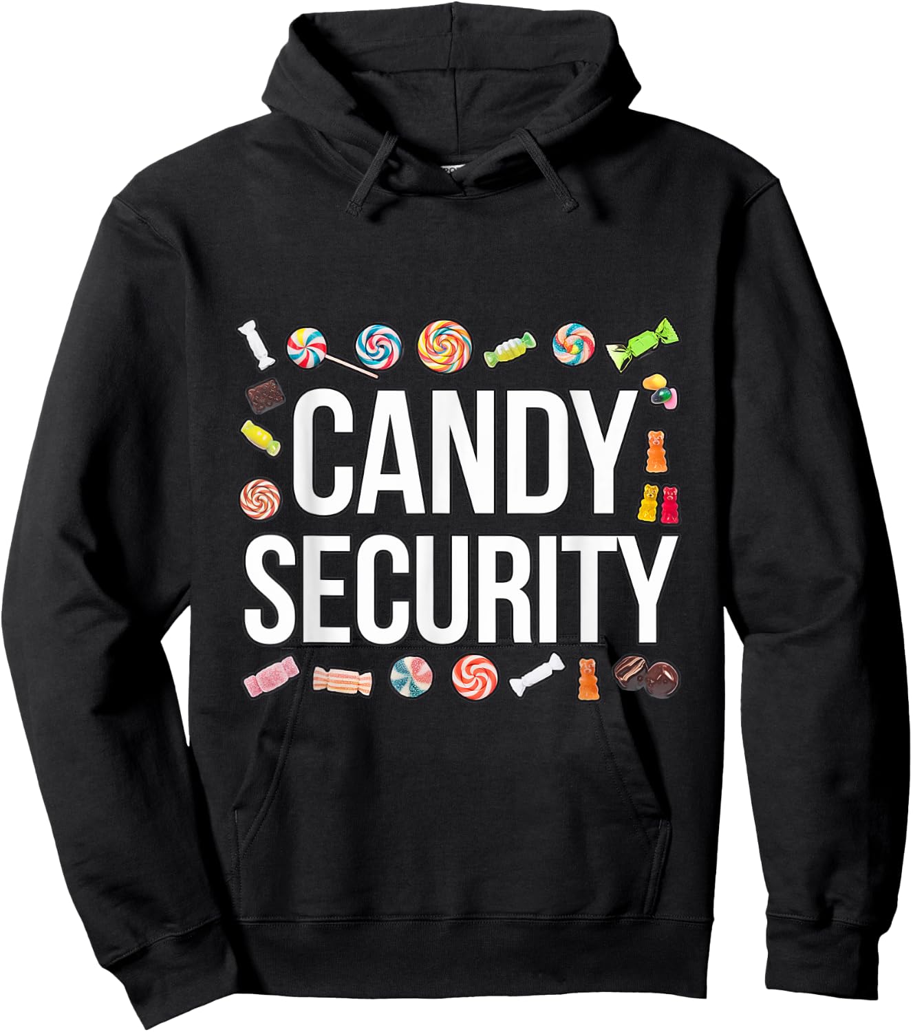 Candy security Party Halloween Trick Or Treat Hoodie - Hoodie | Black
