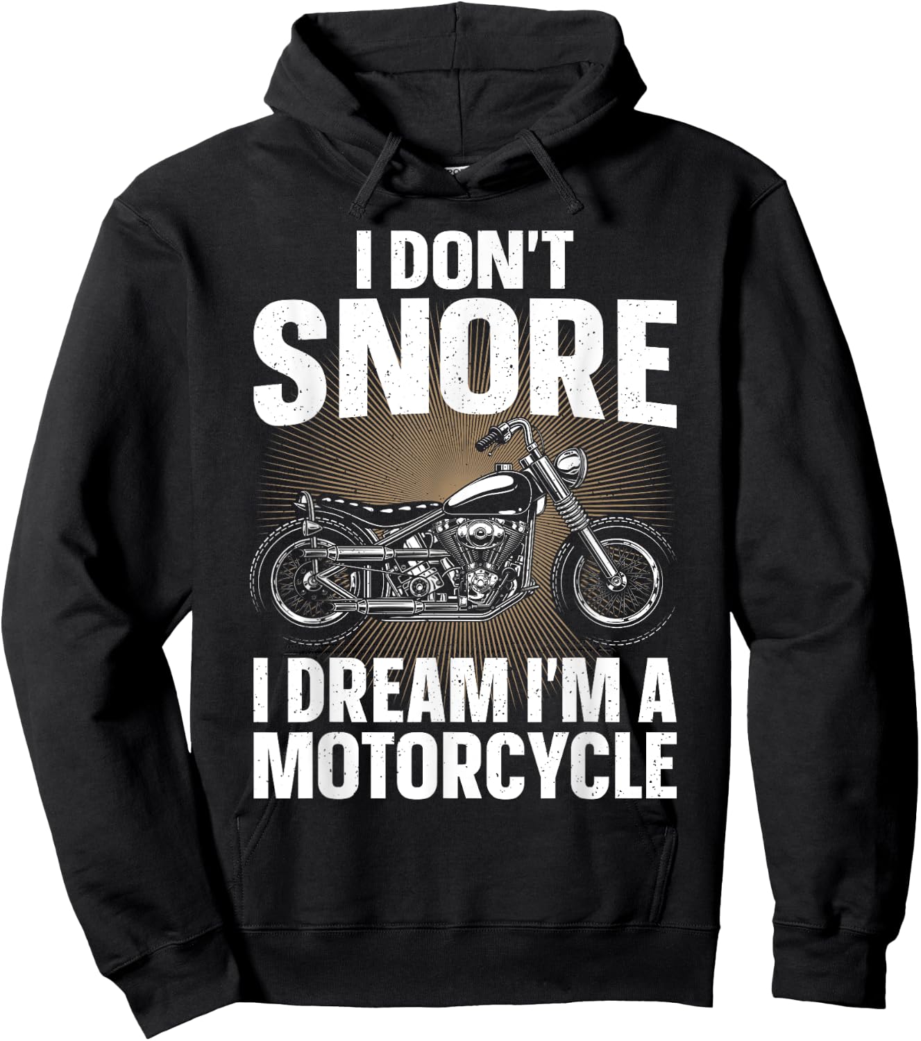Funny Motorcycle Design Dad Biker Motorcycle Lover Hoodie - Hoodie | Black