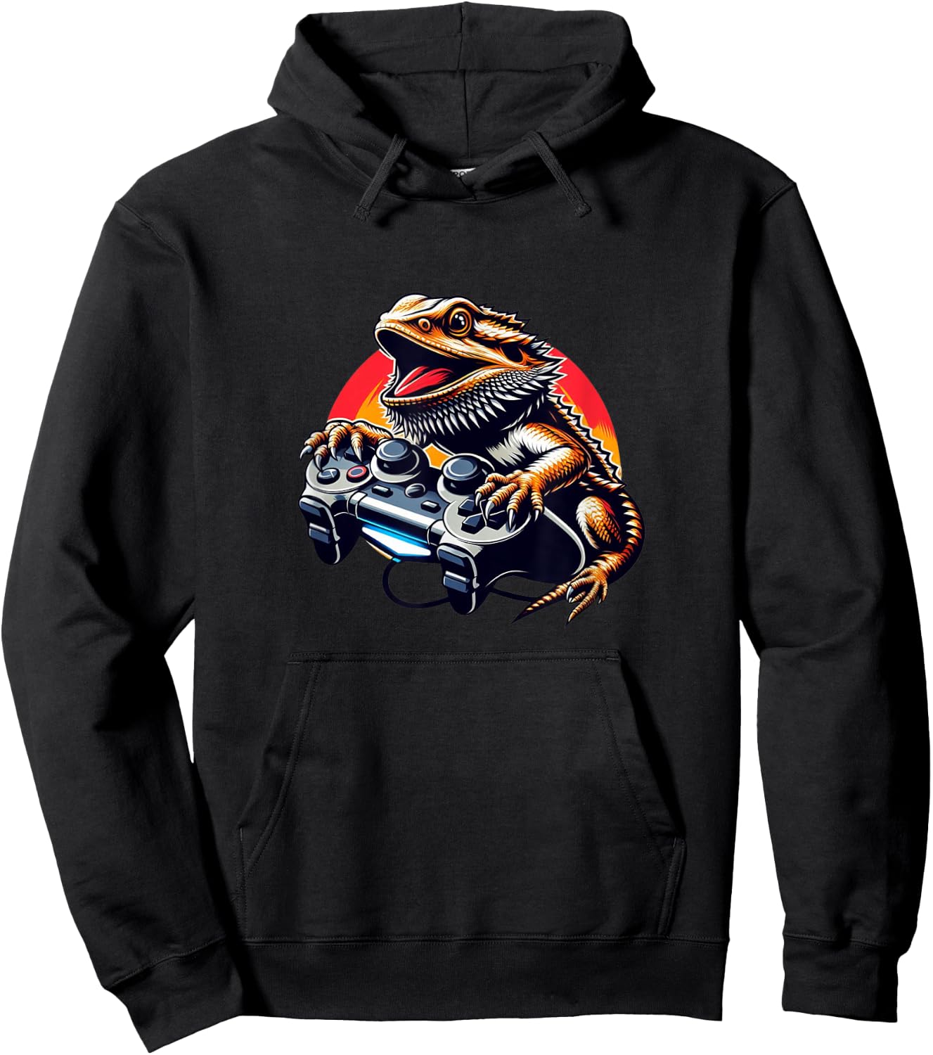 Gamer Bearded Dragon Shirt Pogona Gaming Bearded Dragons Hoodie - Hoodie | Black