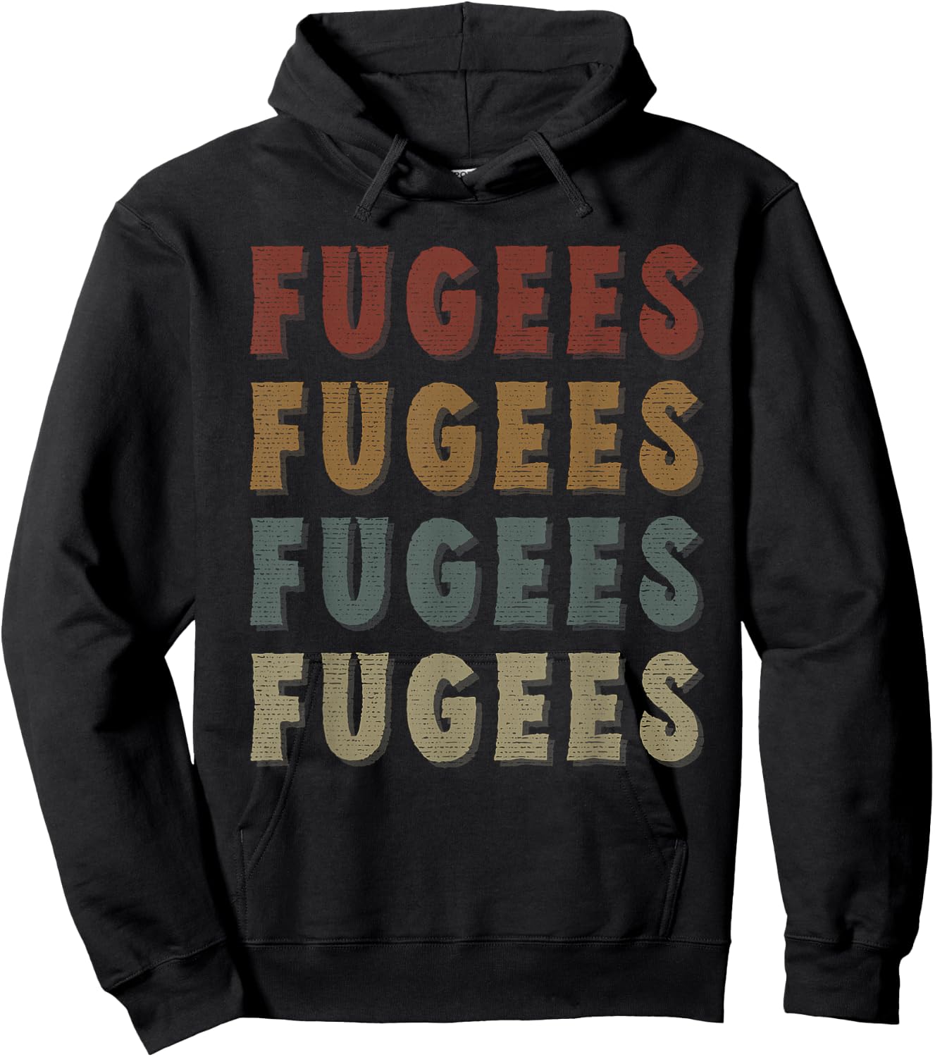 Vintage Cool Fugees Name Funny Love Heart Fugees Hoodie - Hoodie | Black