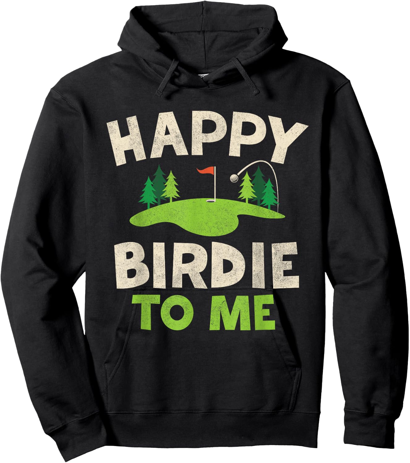 Funny Golf Birthday Shirt Happy Birdie Golfer Kids Boys Men Hoodie - Hoodie | Black