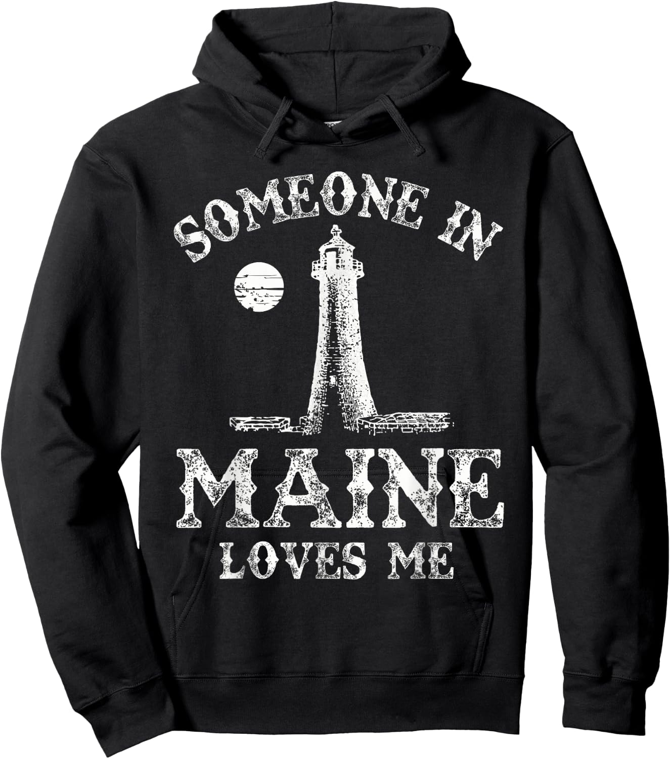 Someone In Maine Loves Me Pine Tree State Hoodie - Hoodie | Black