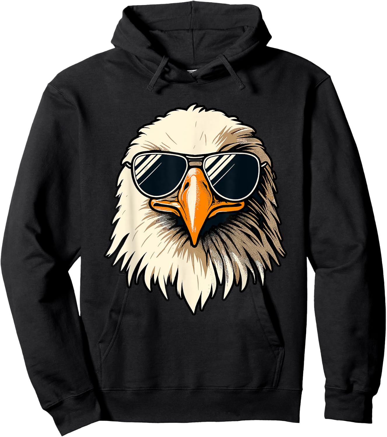 Bald Eagle 4th of July Men Women Kids Funny Eagle Hoodie - Hoodie | Black