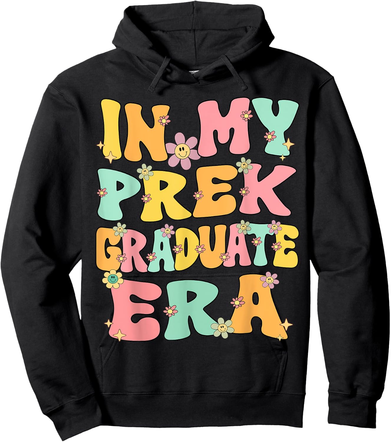 In My PreK Graduate Era Groovy Pre k Last Day Of Preschool Hoodie - Hoodie | Black