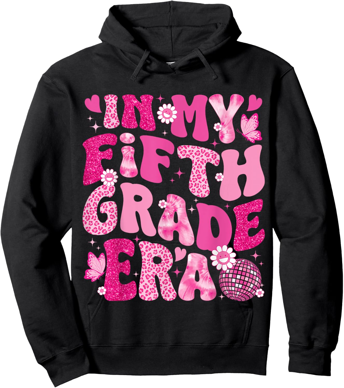In My Fifth Grade Era Teachers Women Back To School Girls Hoodie - Hoodie | Black