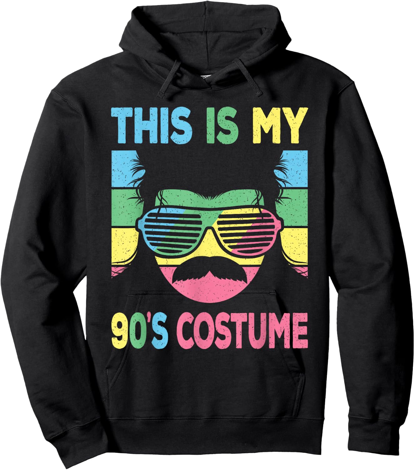 This Is My 90's Costume Men 1990s 90s Outfit Disco Party Hoodie - Hoodie | Black