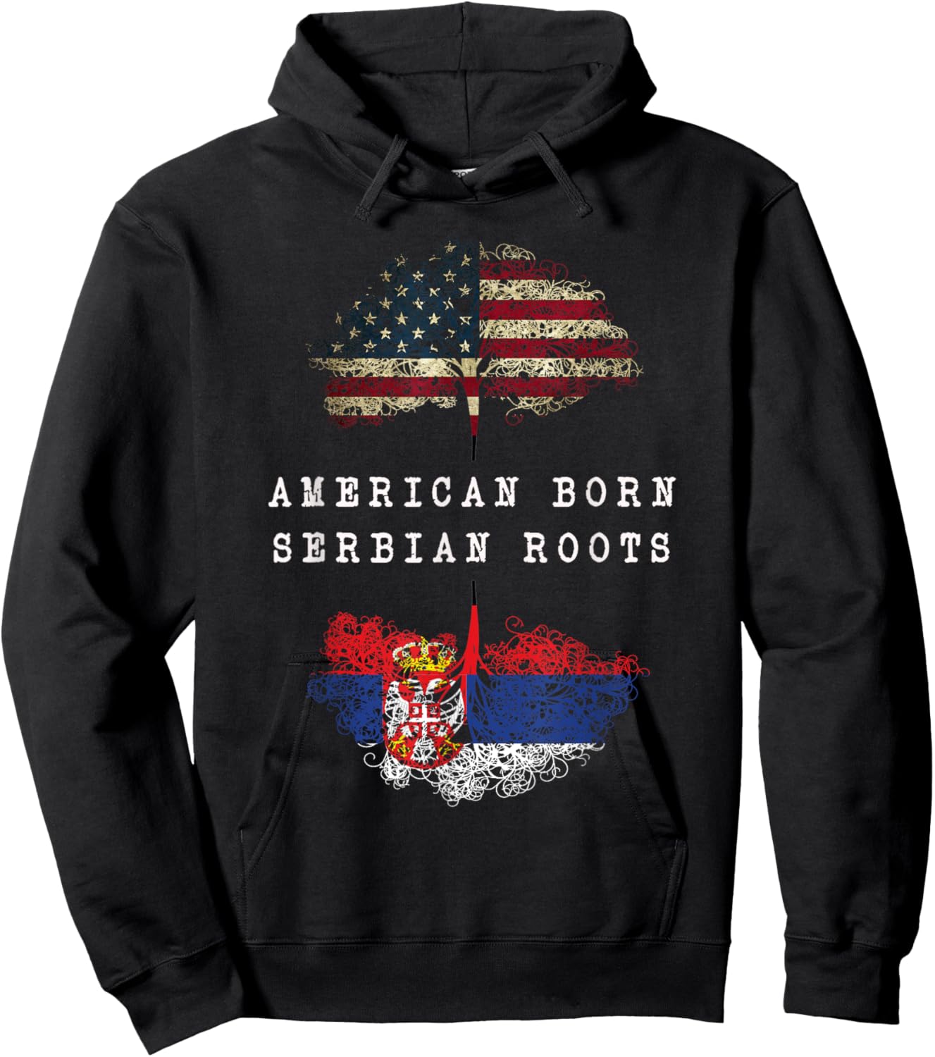 American born, Serbian roots ancestry Hoodie - Hoodie | Black
