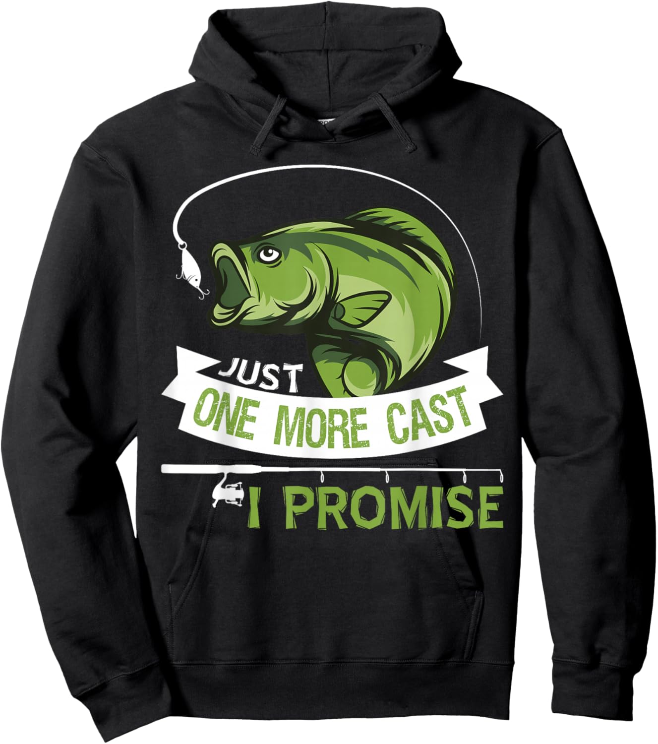 Just One More Cast I Promise Dad Fishing Hoodie - Hoodie | Black