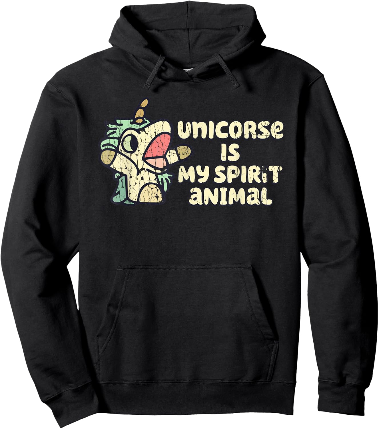 Unicorse Is My Spirit Animals Magic Horse Hoodie - Hoodie | Black