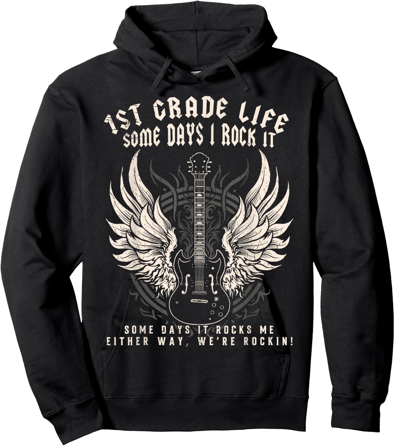 1st Grade Teacher Some Days I Rock It Middle School Teacher Women Kids Hoodie - Hoodie | Black