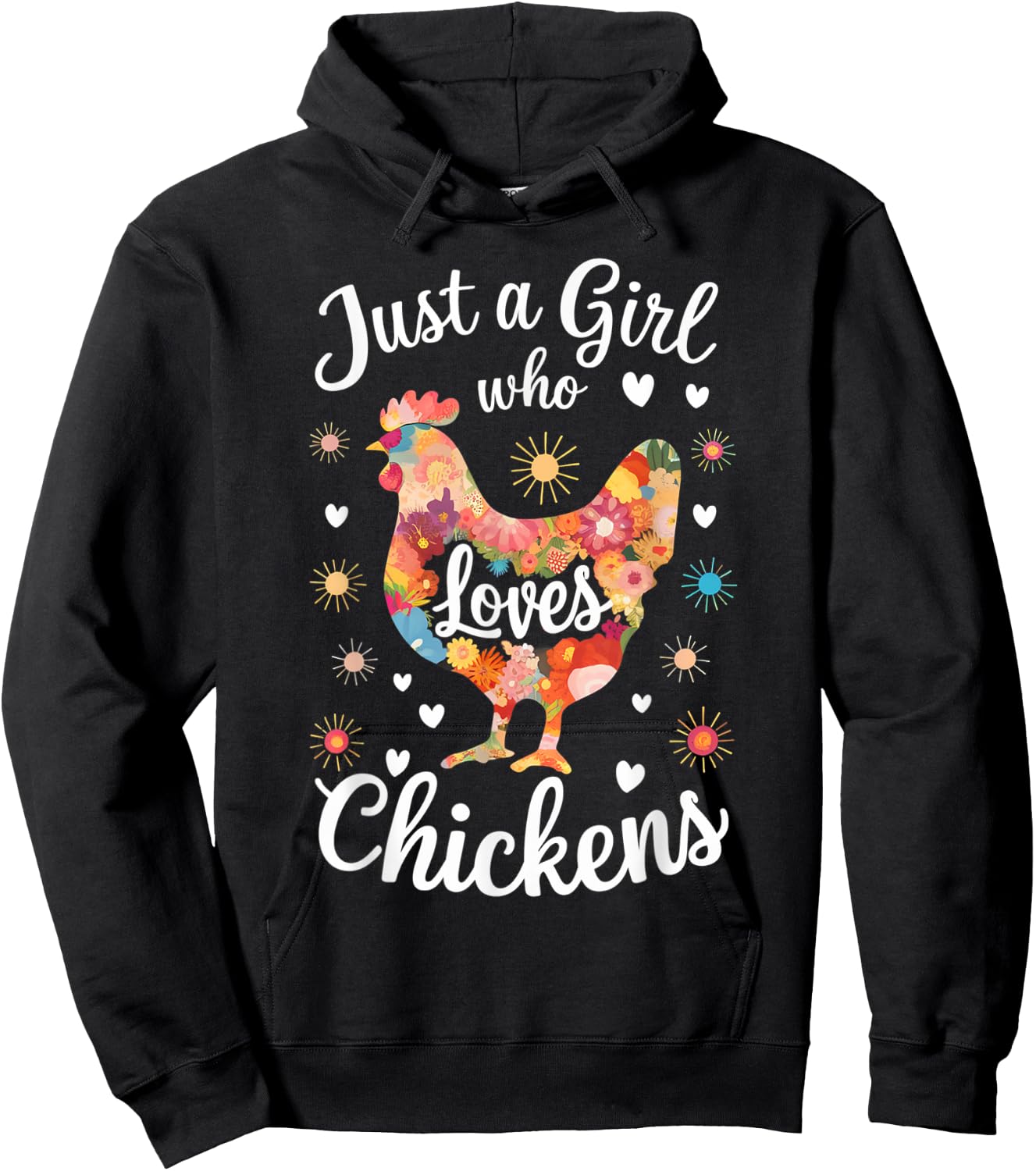 Just a Girl Who Loves Chickens Mom Chicken Shirts Hoodie - Hoodie | Black