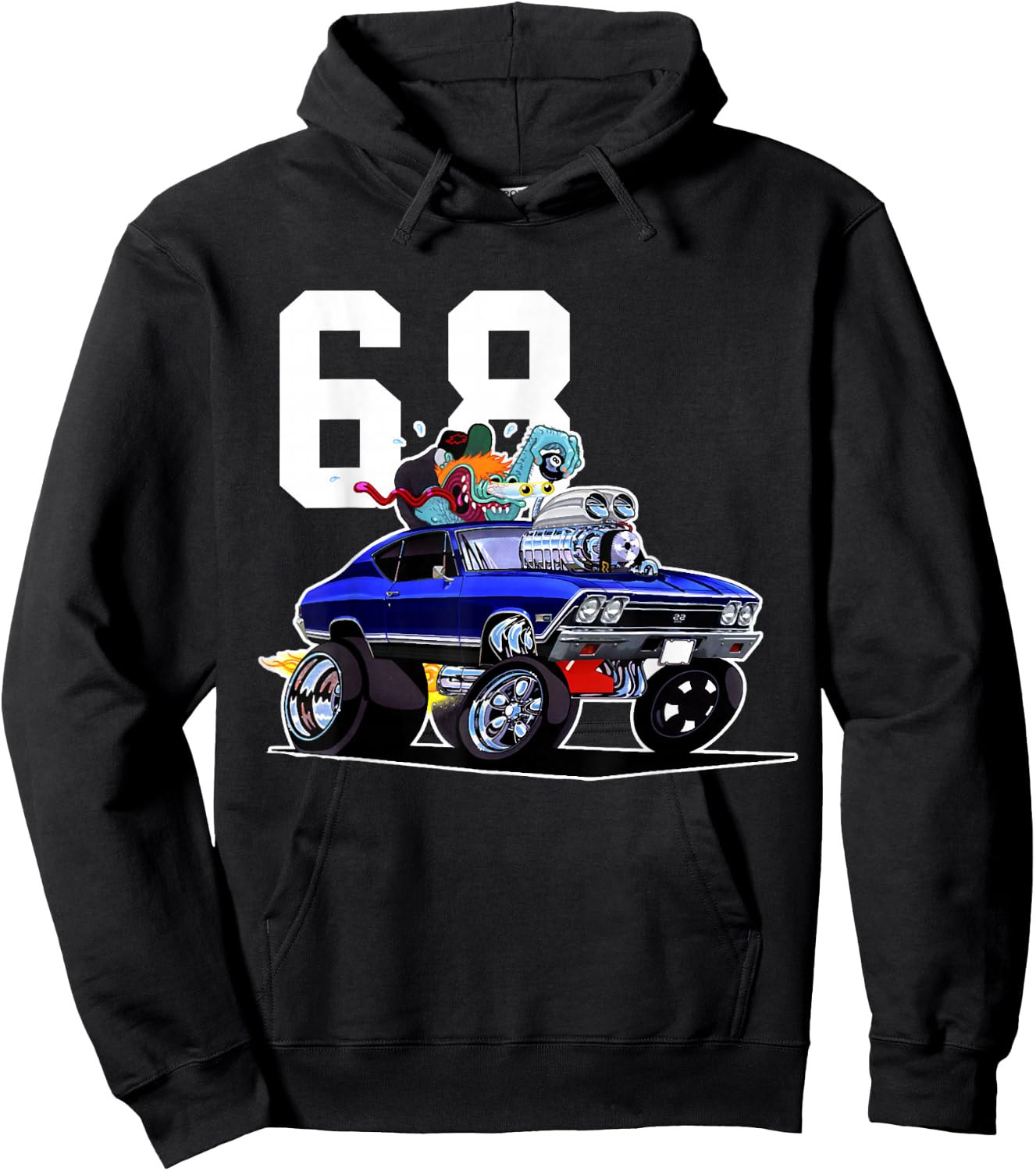 1968 68 Chevelle SS Trending Chevys Muscle Car Funny Hoodie - Hoodie | Black