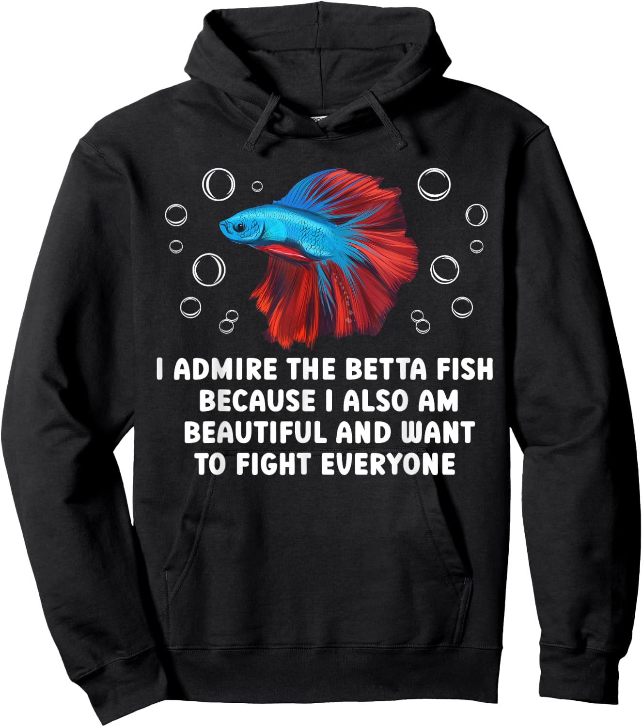 I Admire The Betta Fish Lover Betta Splendens Hoodie - Hoodie | Black