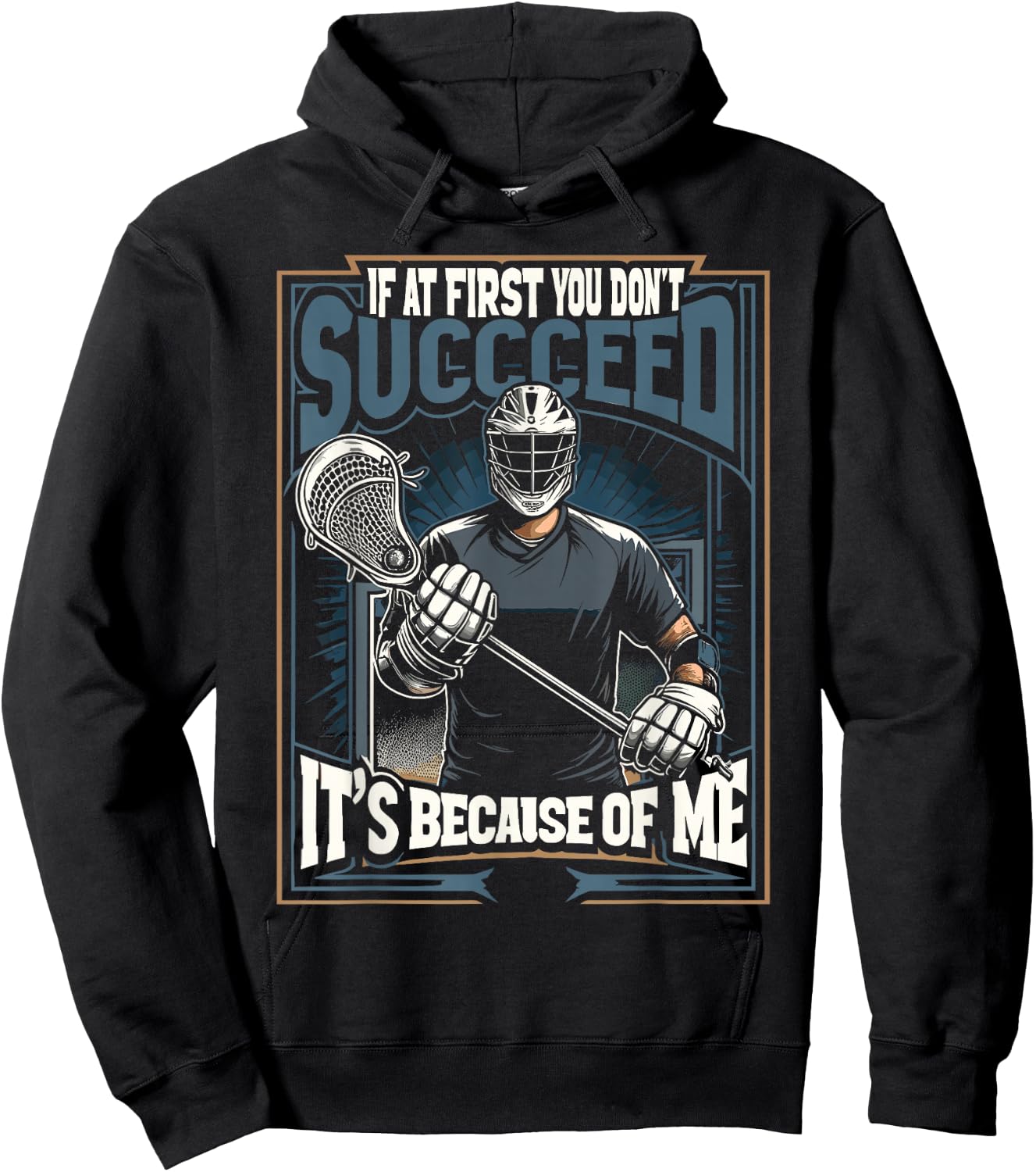 Lacrosse Player Lax Goalie Lacrosse Goalie Hoodie - Hoodie | Black