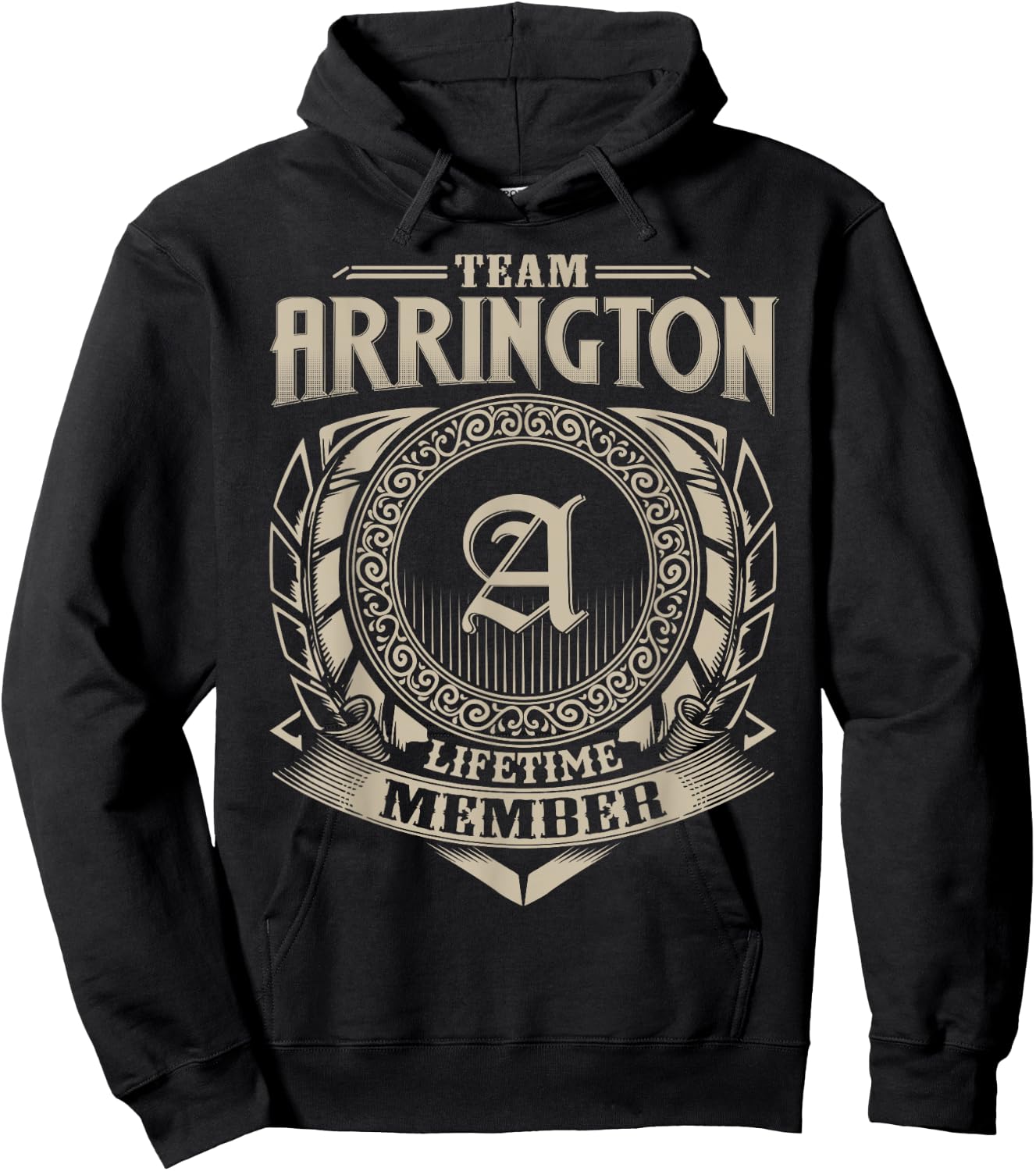Team ARRINGTON Lifetime Member Vintage ARRINGTON Family Hoodie - Hoodie | Black