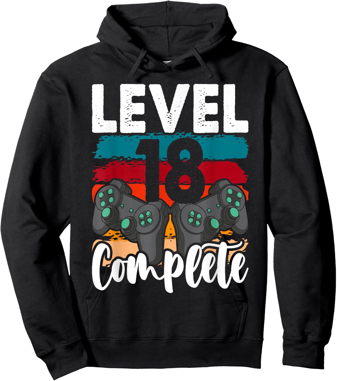 Level 18 Complete Vintage 18th Wedding Anniversary Hoodie - Hoodie | Black