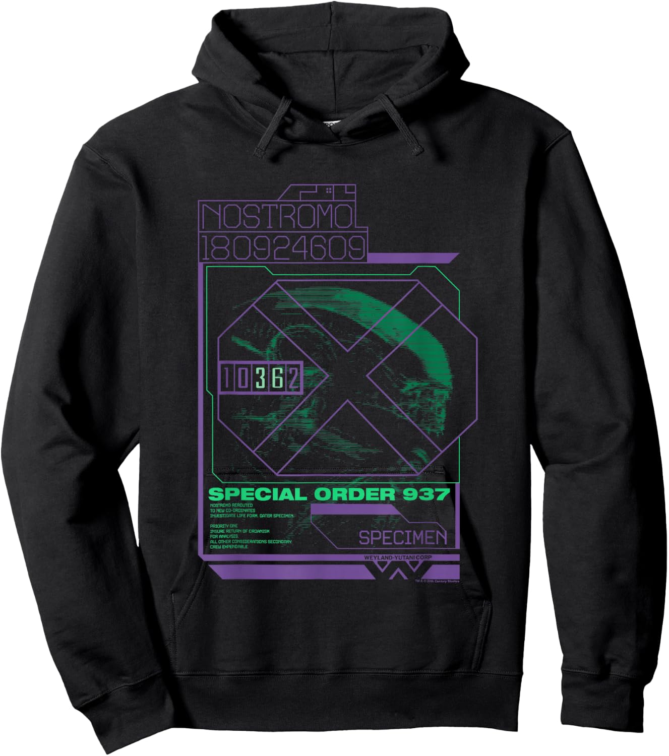 Aliens Iconic Special Order 937 Weyland-Yutani Corp Poster Hoodie - Hoodie | Black