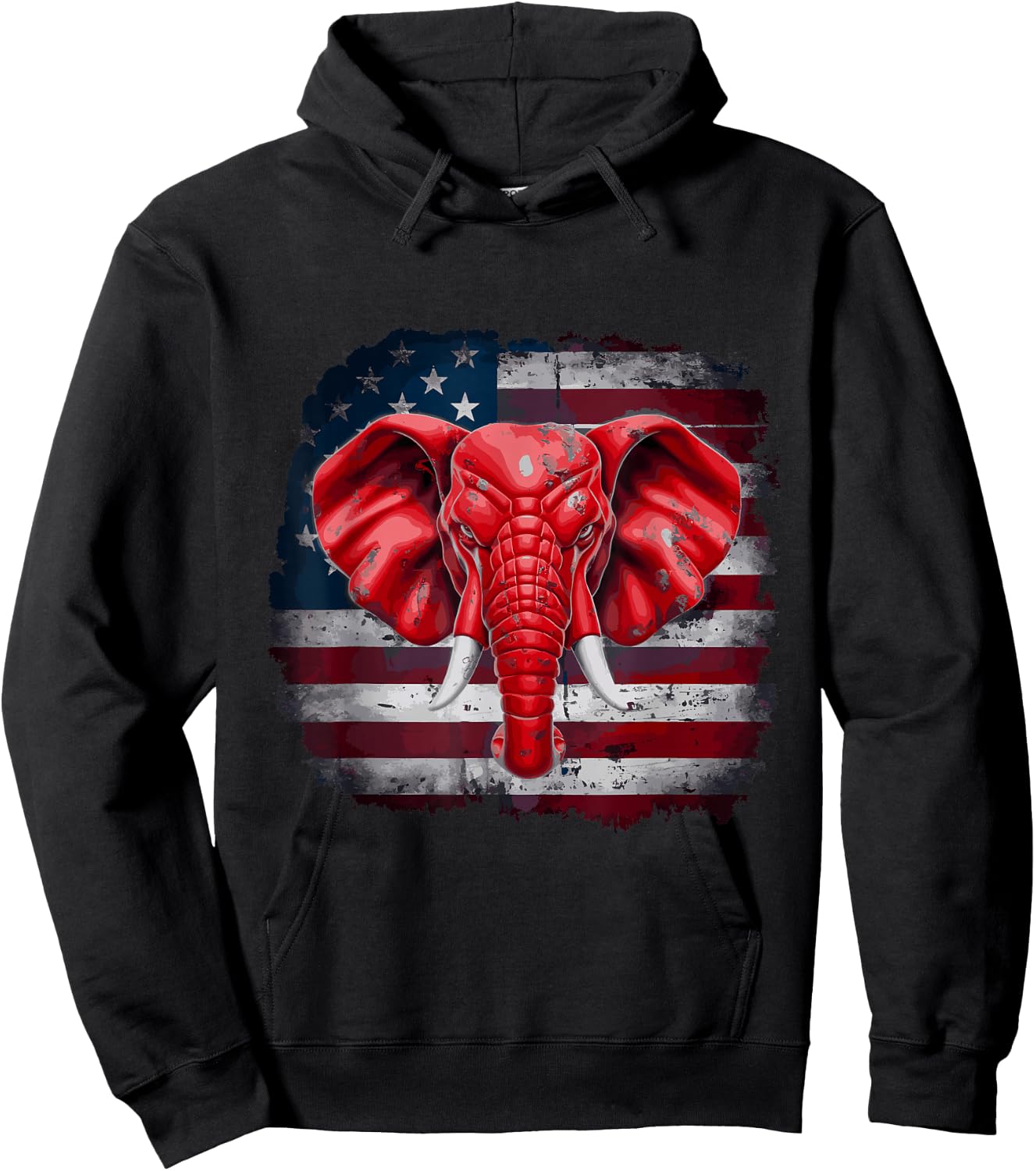 Trump Red Elephant Republican Patriotic Election GOP USA Hoodie - Hoodie | Black