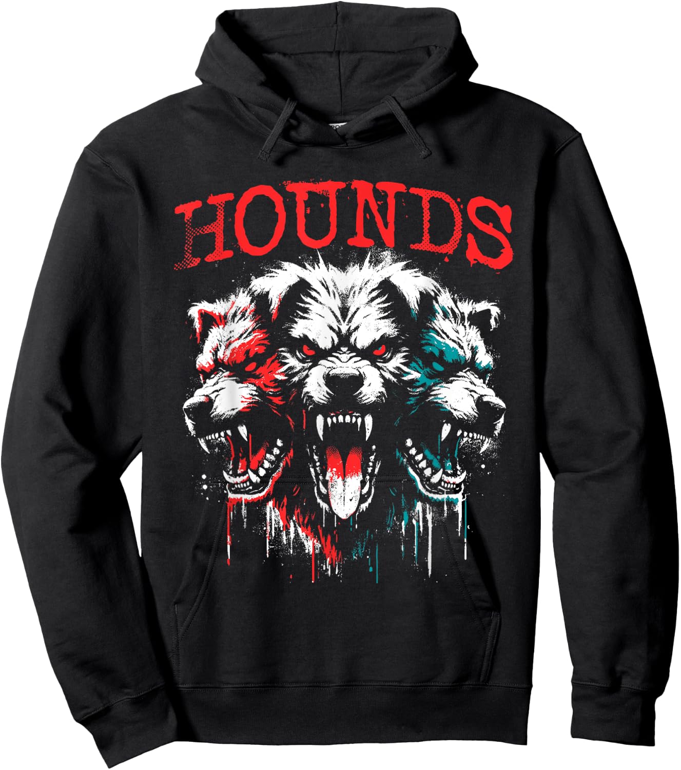 Cerberus - Creepy Three-Headed Hound Of Haides Halloween Hoodie - Hoodie | Black