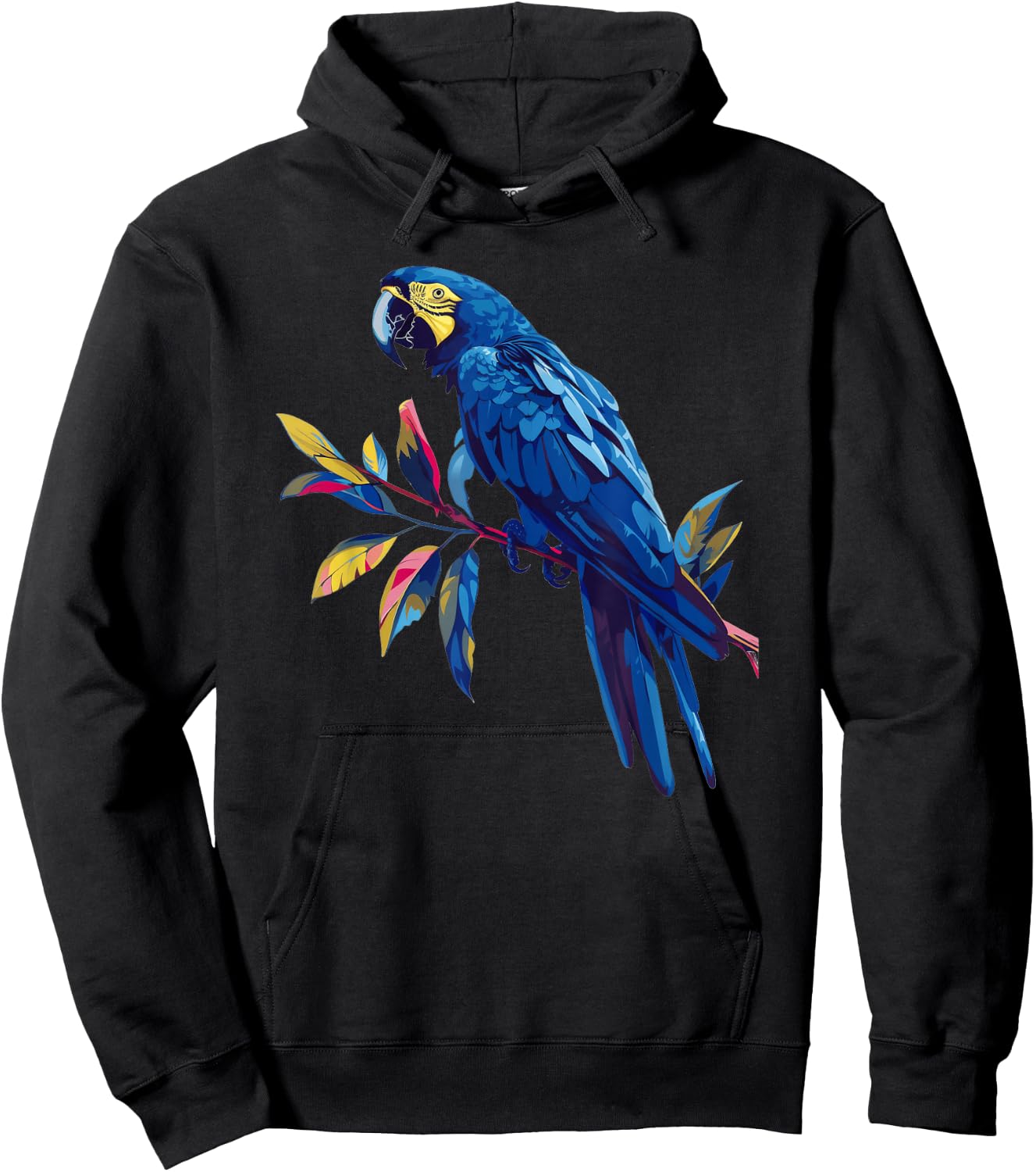 Hyacinth Macaw Retro Hoodie - Hoodie | Black