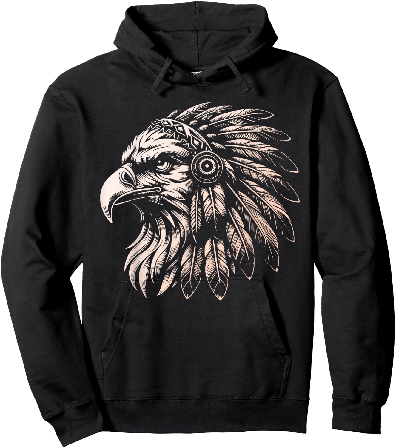 Native American Indian Day Pride Indigenous Cherokee Eagle Hoodie - Hoodie | Black