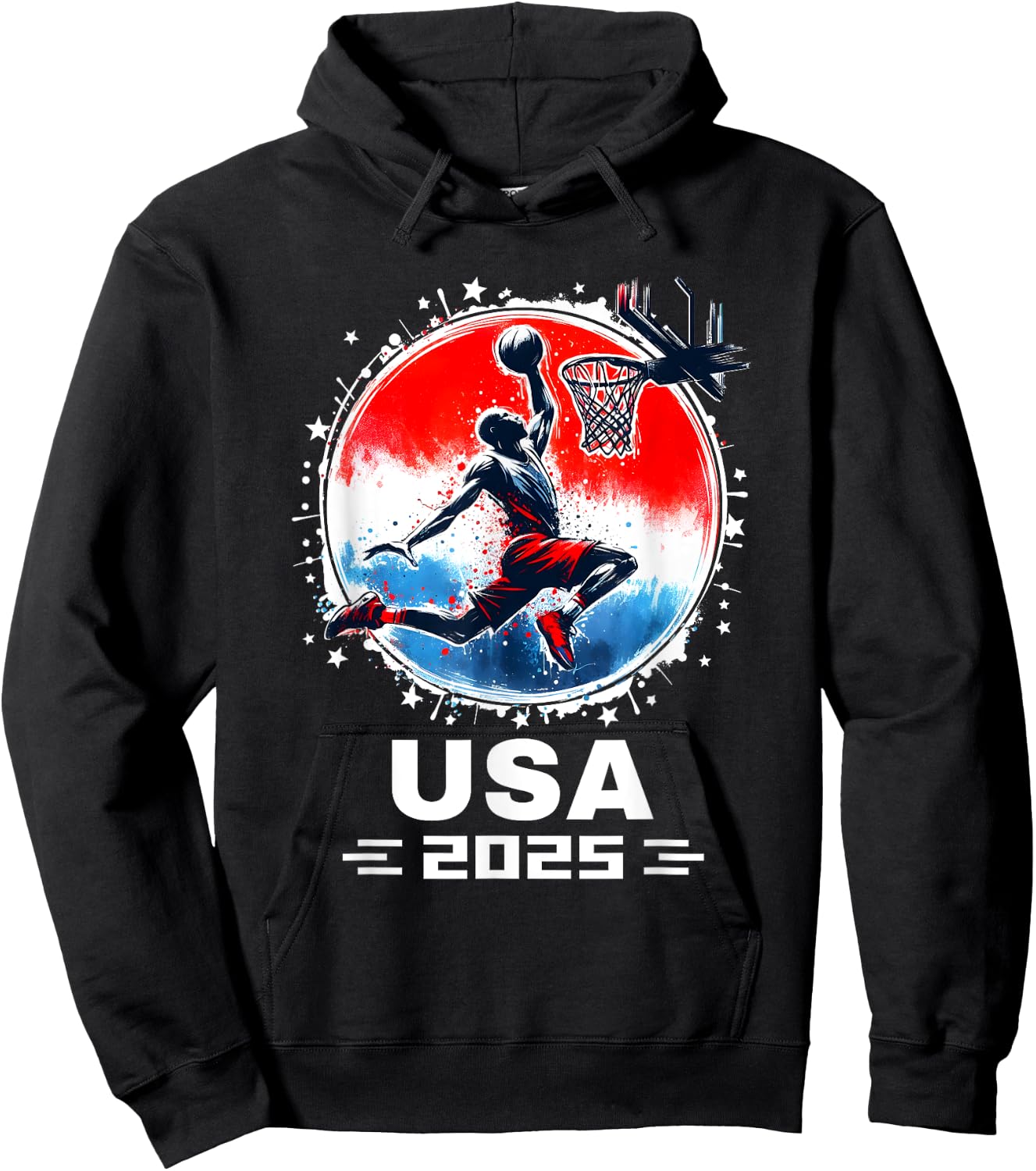 Basketball Team 2025 Basketball Apparel 2025 USA Team 2025 Hoodie - Hoodie | Black