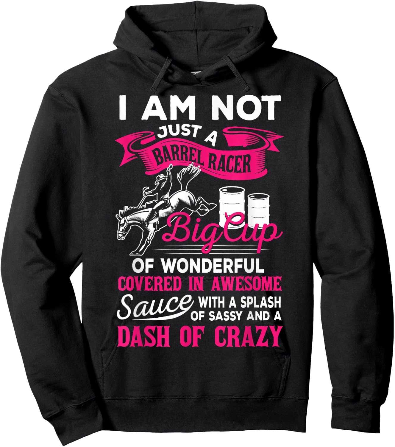 Not Just A Barrel Racer Funny Barrel Racing Girl Women Hoodie - Hoodie | Black