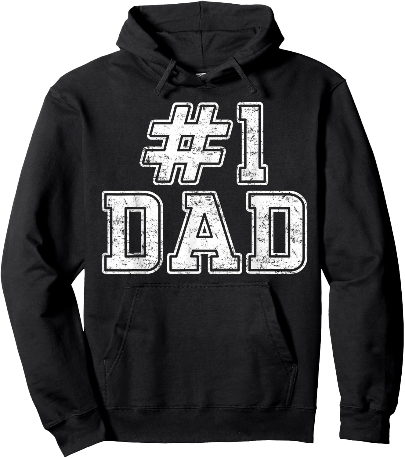 #1 Dad Best Dad Fathers Day Number One Dad Hoodie - Hoodie | Black