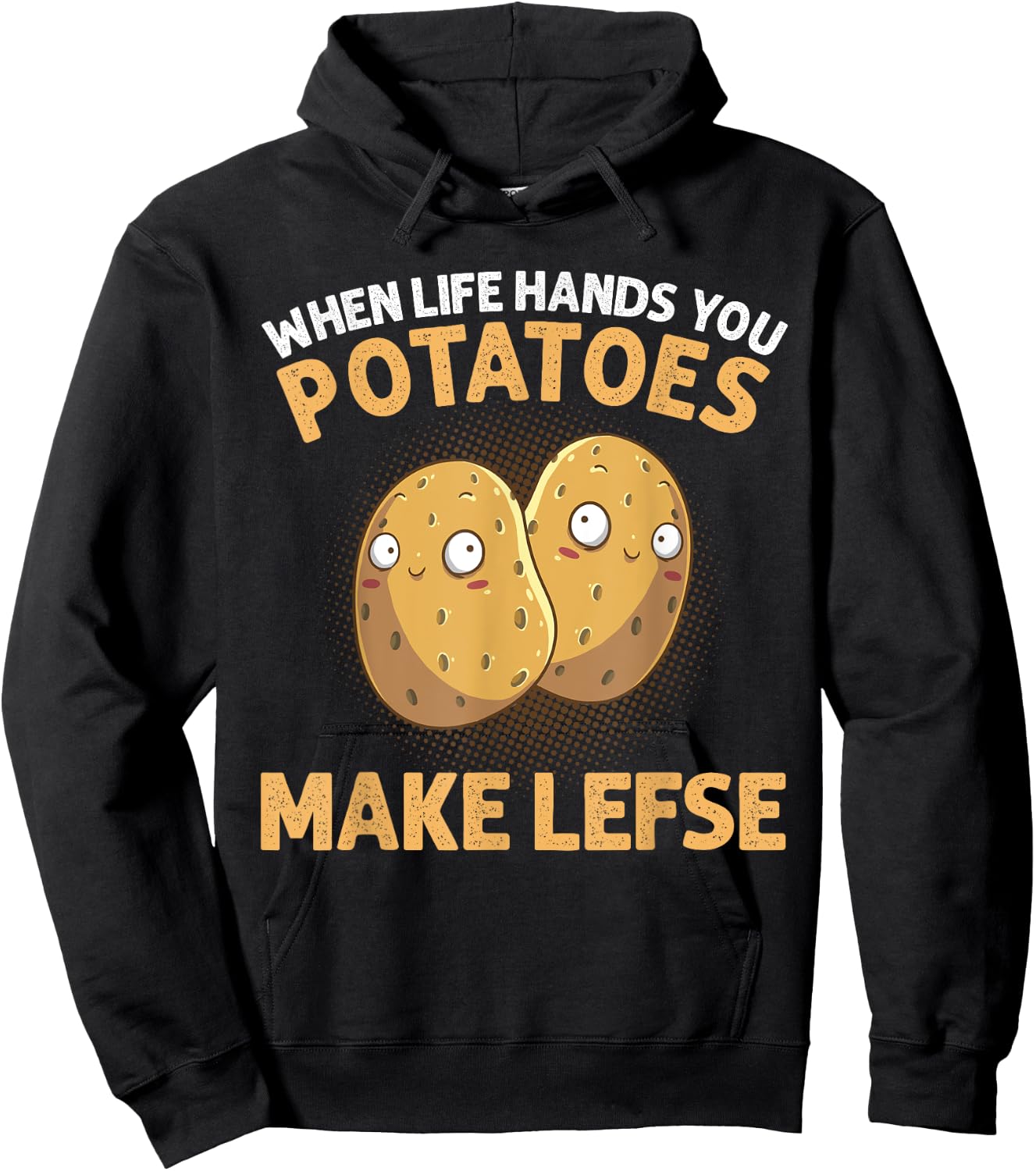 Cool Lefse Women Potato Flatbread Baking Pastry Food Hoodie - Hoodie | Black