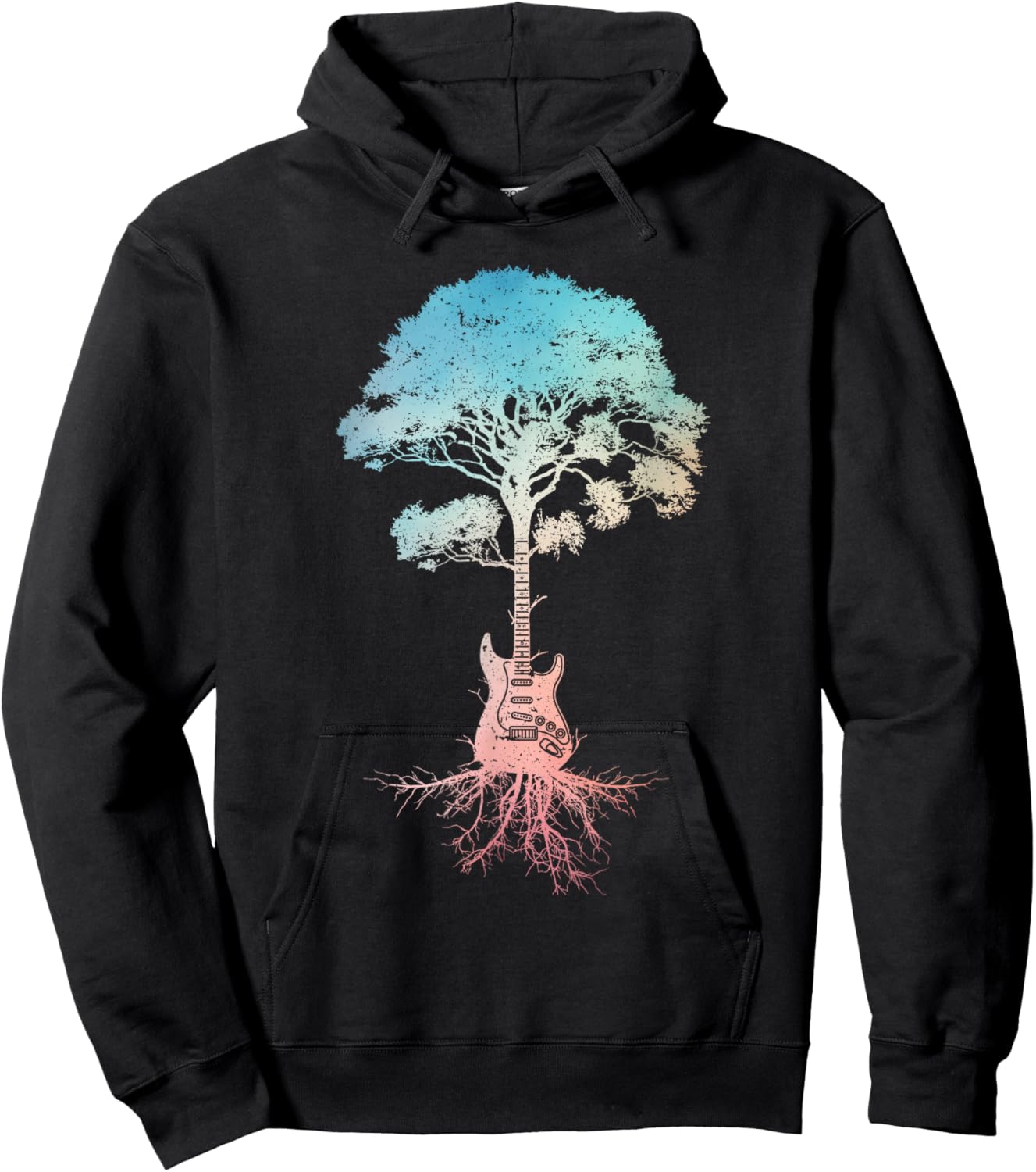 Guitar Art Women Guitar Player Rockstar Guitarist Hoodie - Hoodie | Black