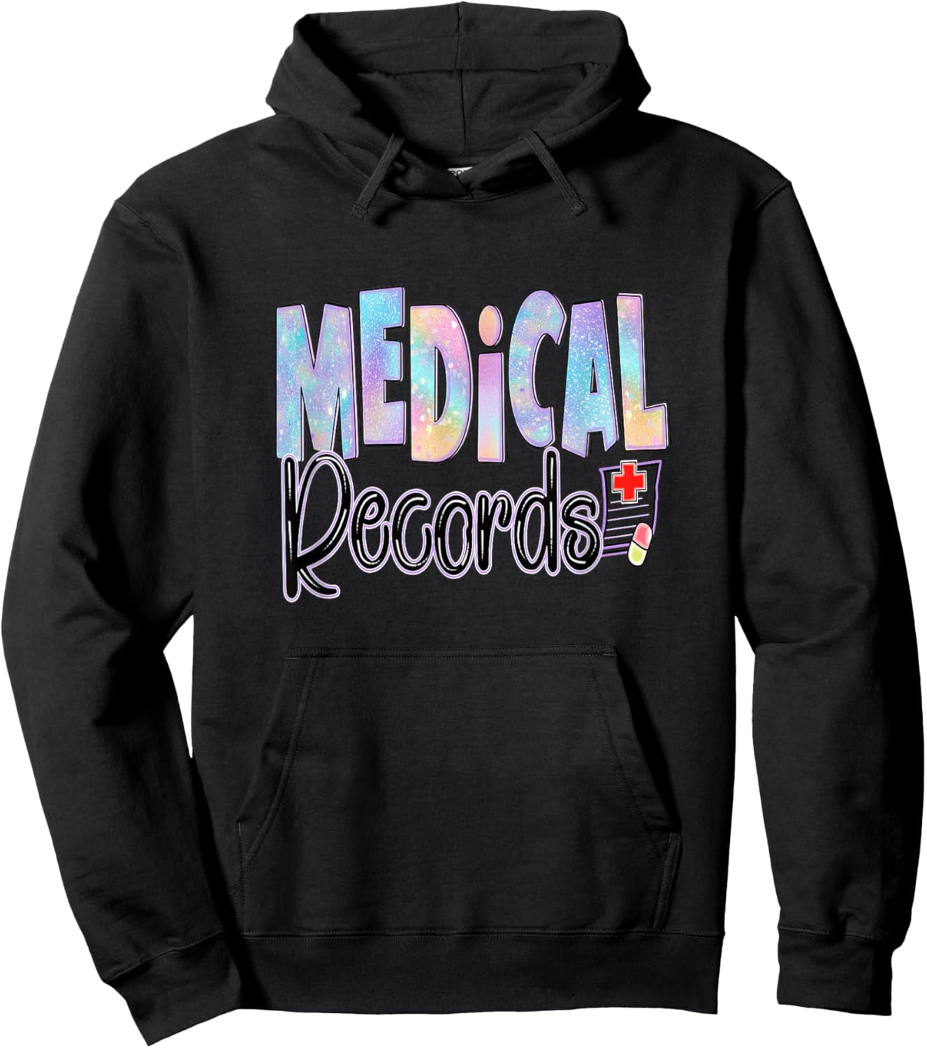 Medical Records Funny Design Director Clerk Nursing Nurse Hoodie - Hoodie | Black