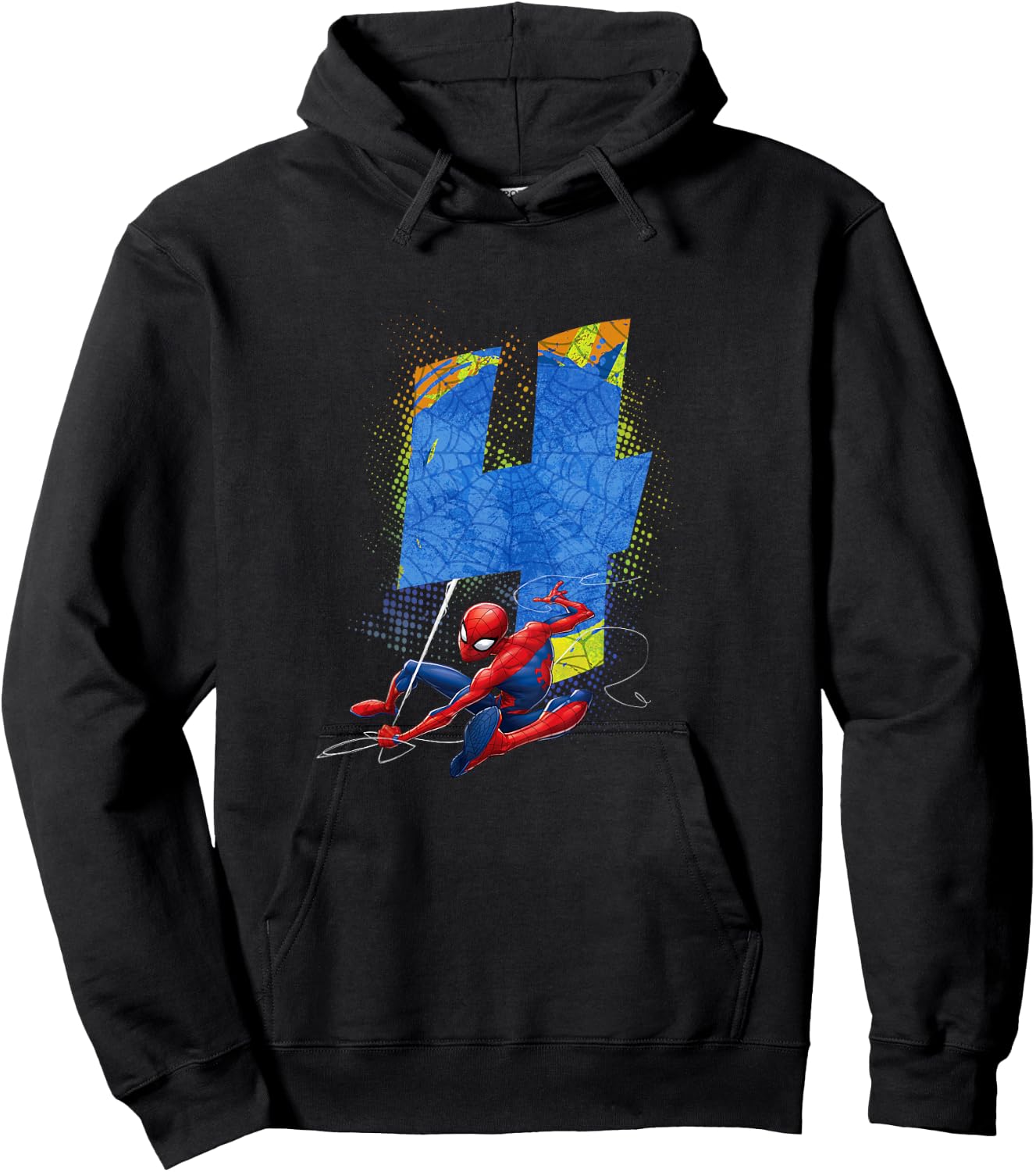 Kids Marvel Super Heroes Spider-Man 4 Year Old Fourth Birthday Hoodie - Hoodie | Black