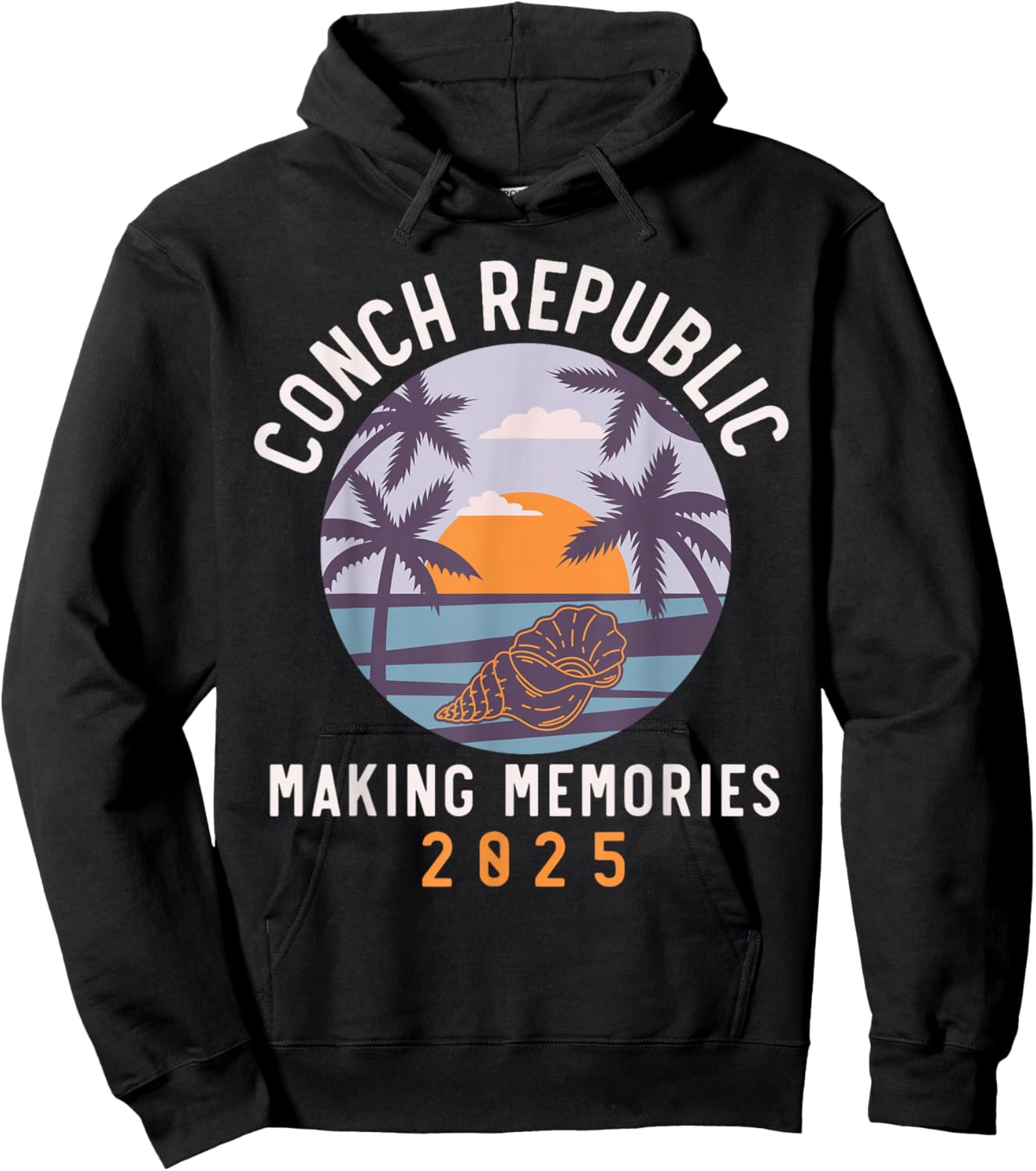 Conch Republic 2025 Matching Family Friends Group, Vacation Hoodie - Hoodie | Black