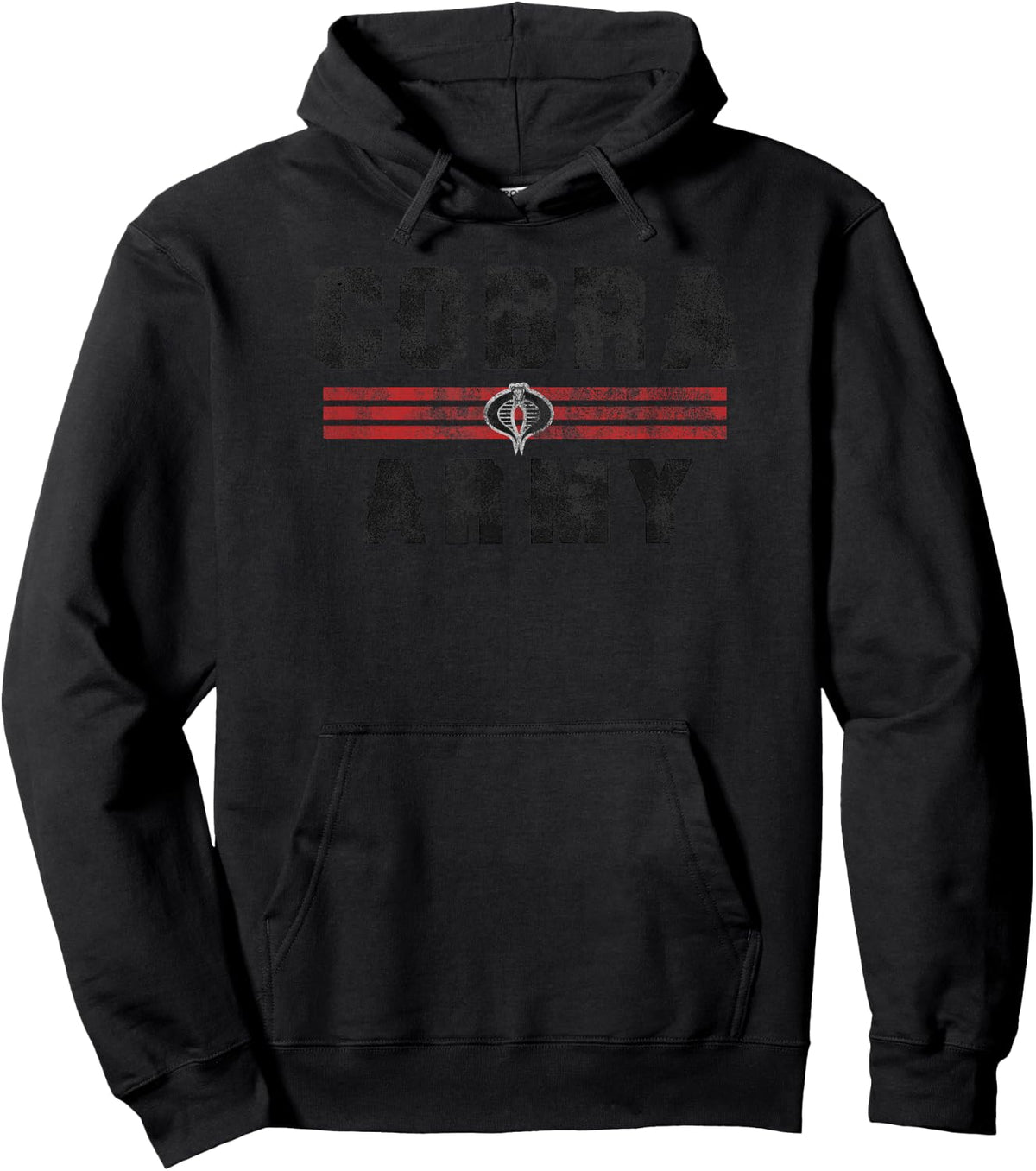 G.I. Joe A Real American Hero Cobra Army Distressed Logo Hoodie - Hoodie | Black