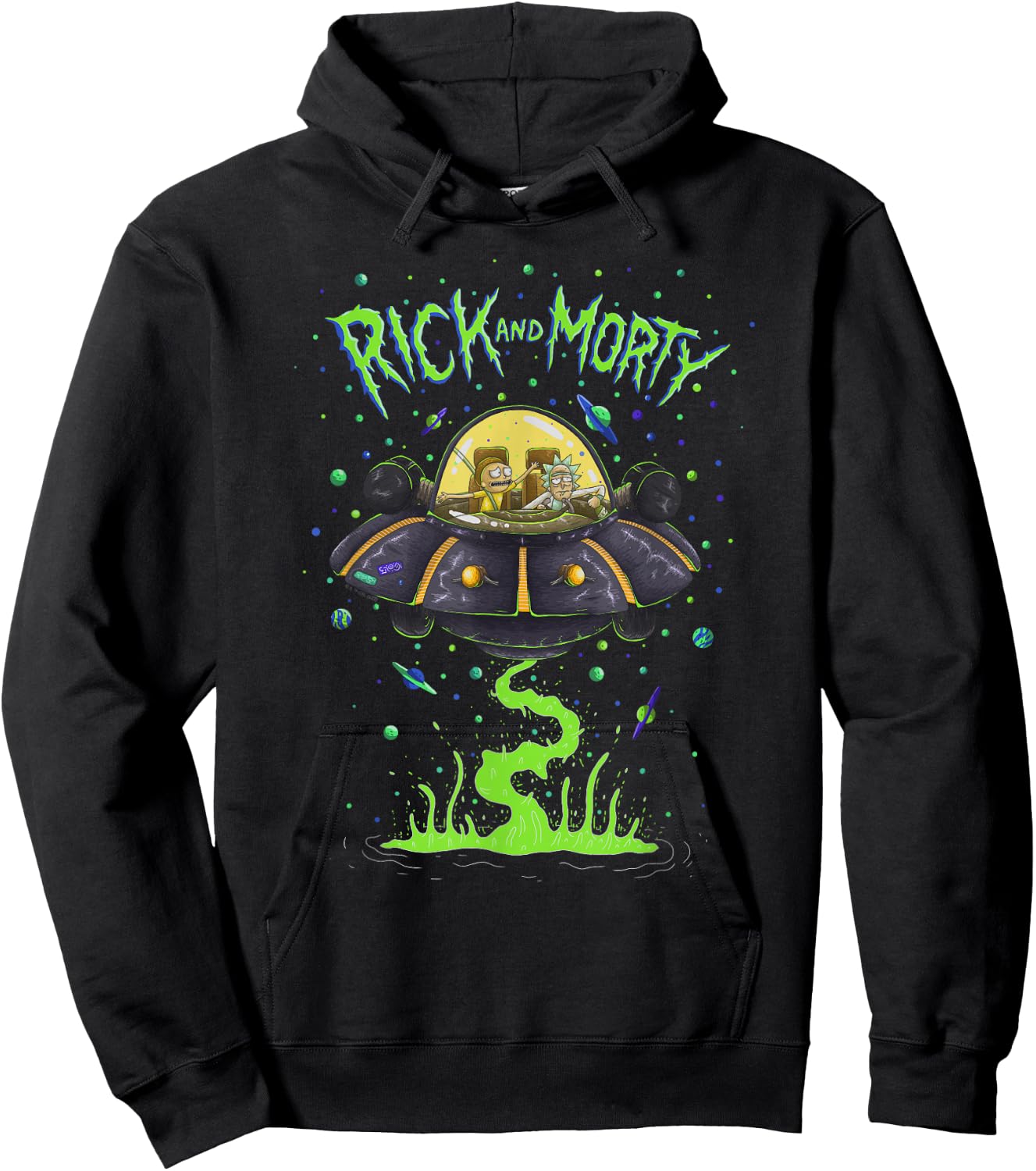 Rick and Morty UFO Hoodie - Hoodie | Black